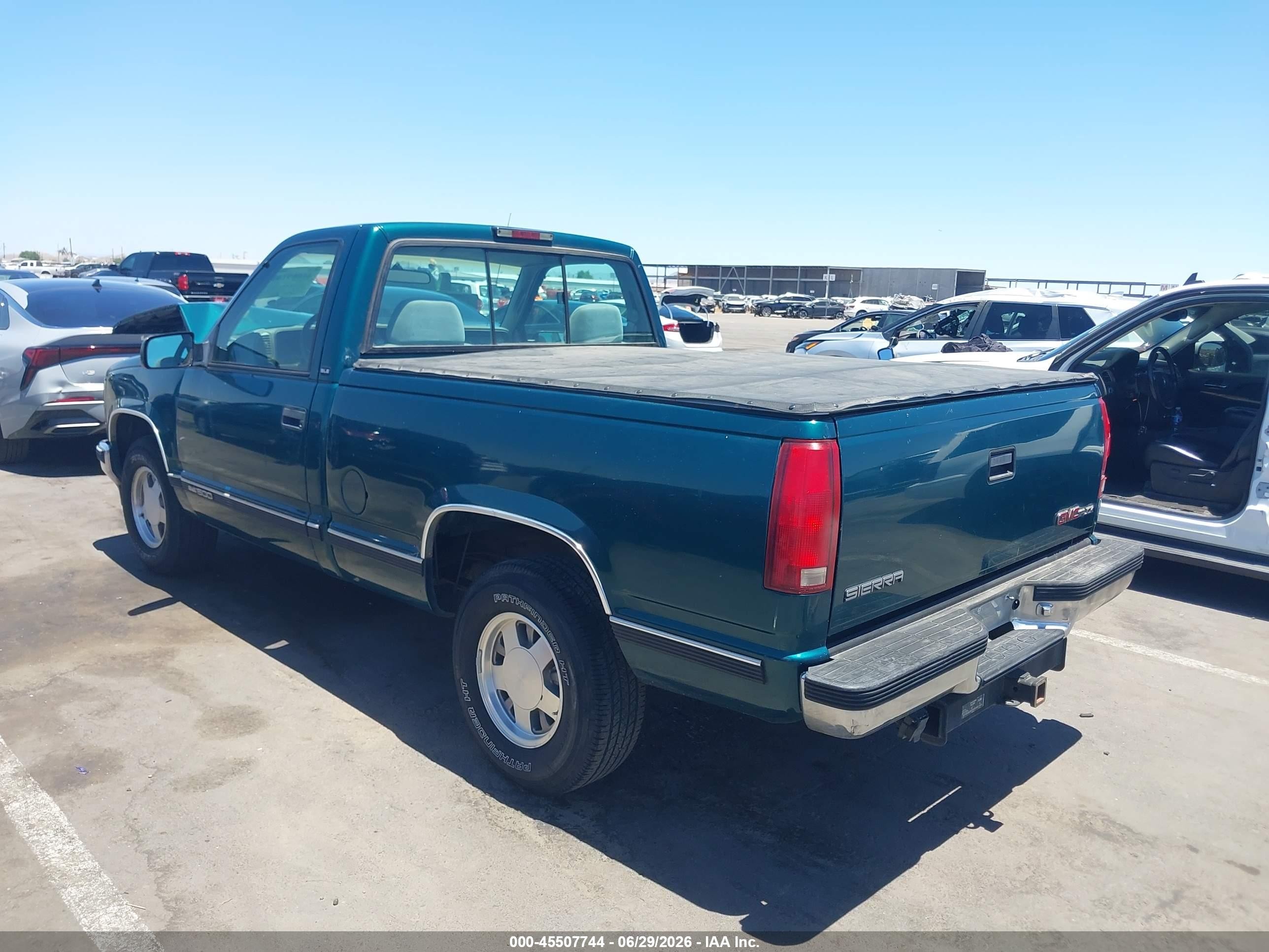 1997 Gmc Sierra 1500 Sl Wideside Green vin: 1GTEC14R6VZ547224