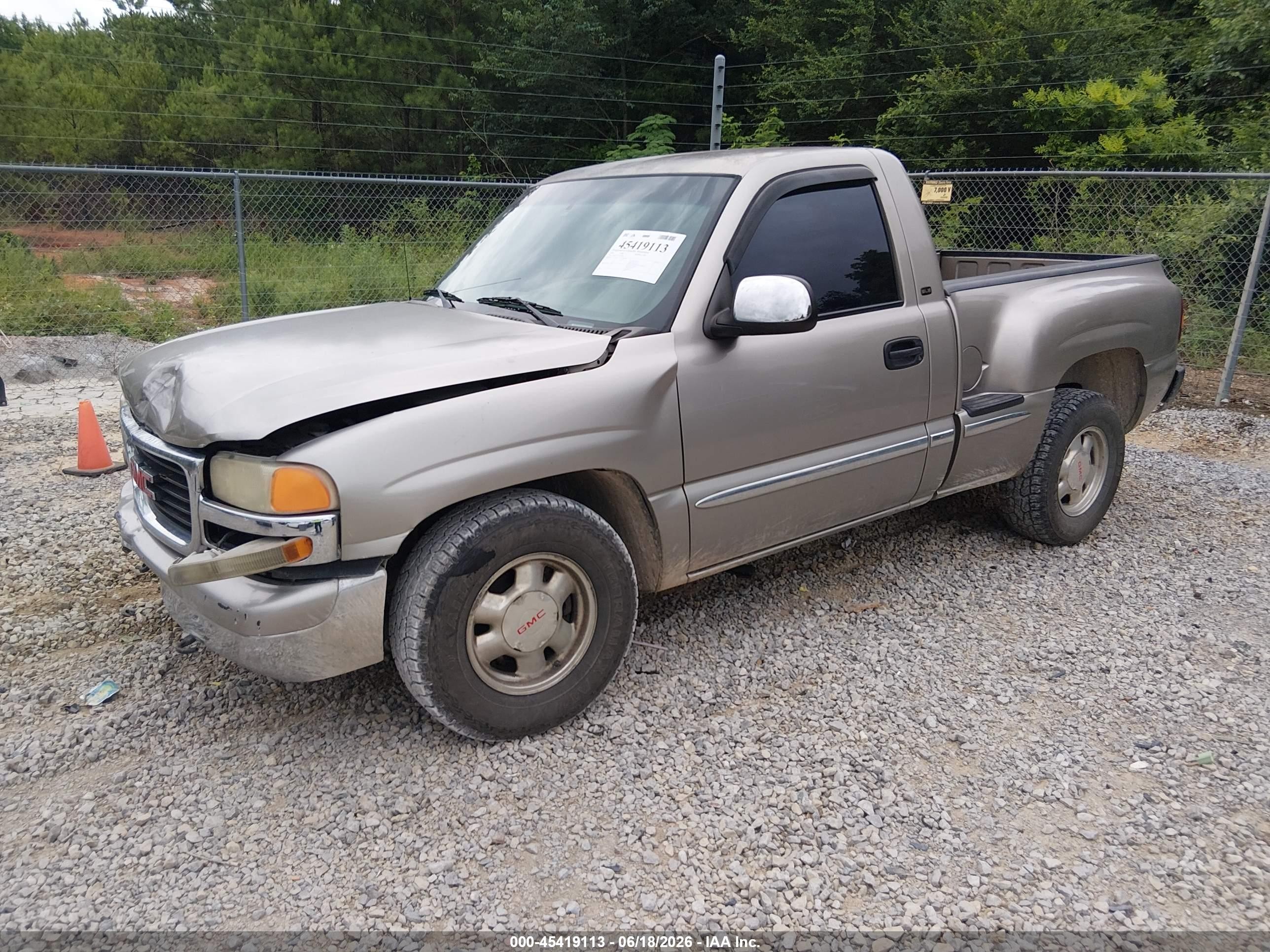 2002 Gmc Sierra 1500 Sle Tan vin: 1GTEC14T02Z124033