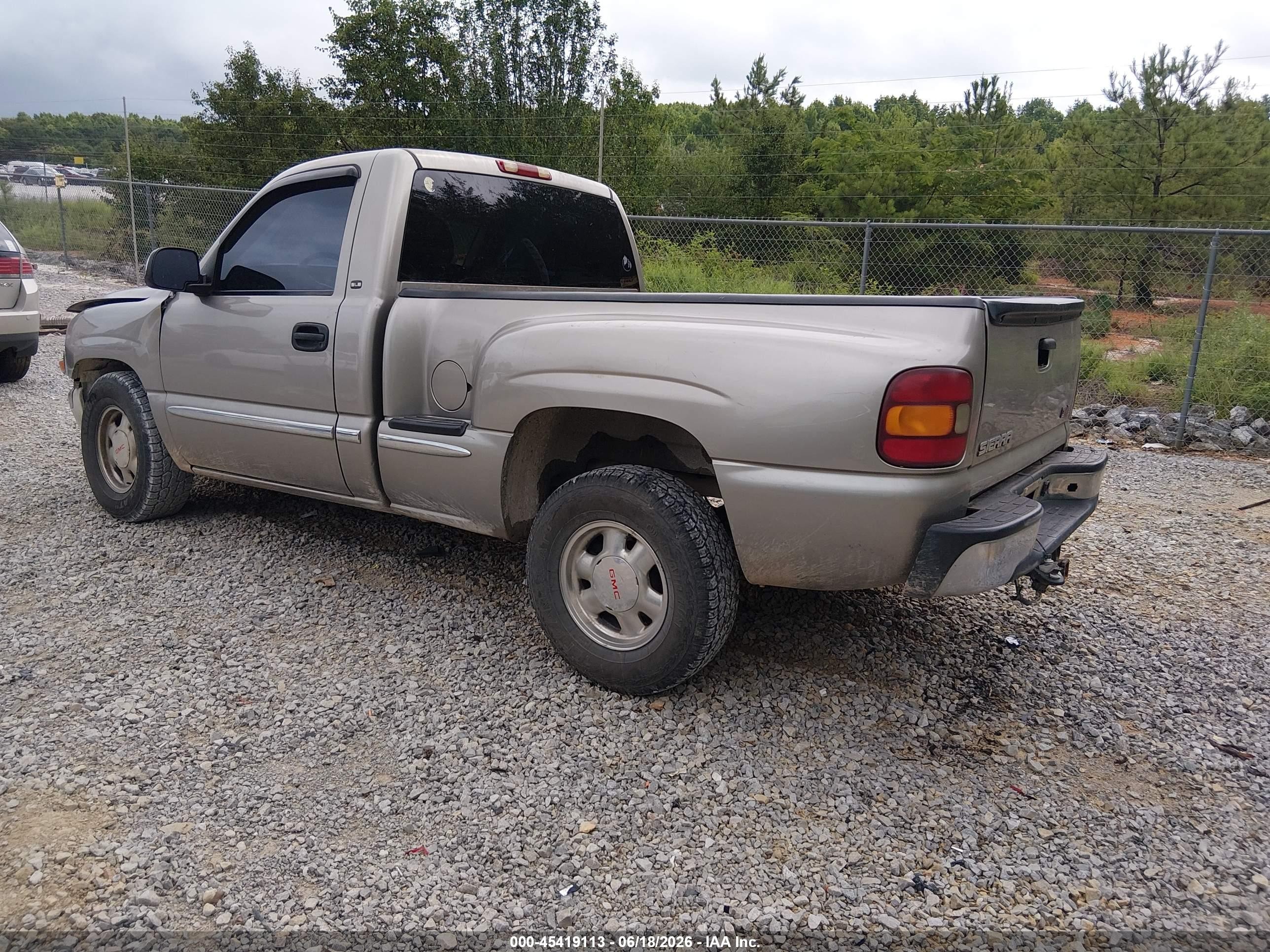 2002 Gmc Sierra 1500 Sle Tan vin: 1GTEC14T02Z124033