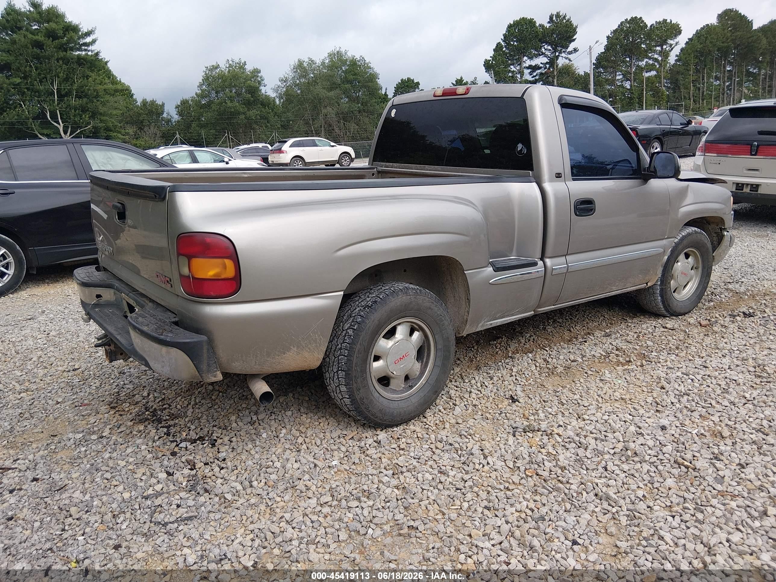 2002 Gmc Sierra 1500 Sle Tan vin: 1GTEC14T02Z124033