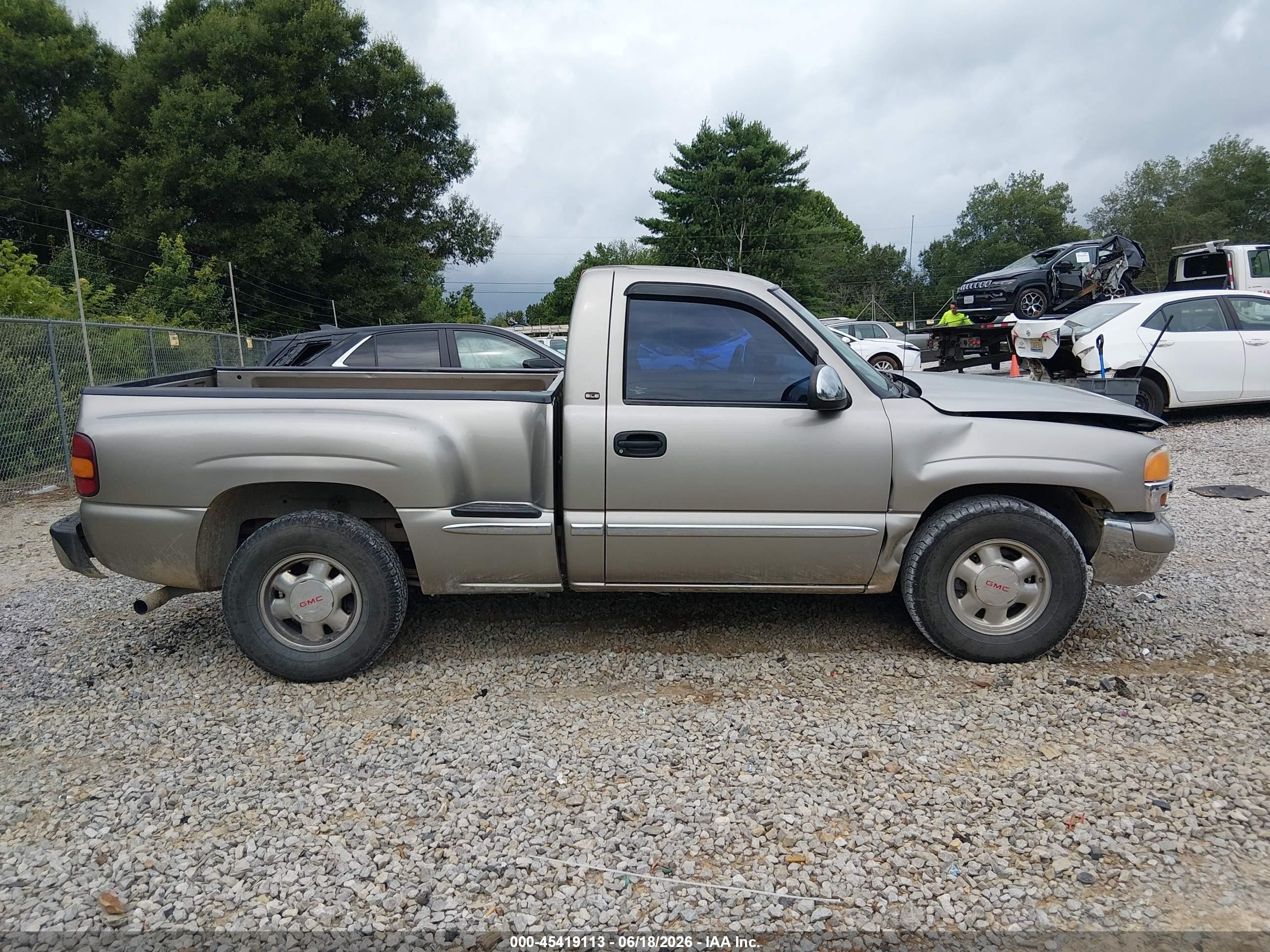2002 Gmc Sierra 1500 Sle Tan vin: 1GTEC14T02Z124033