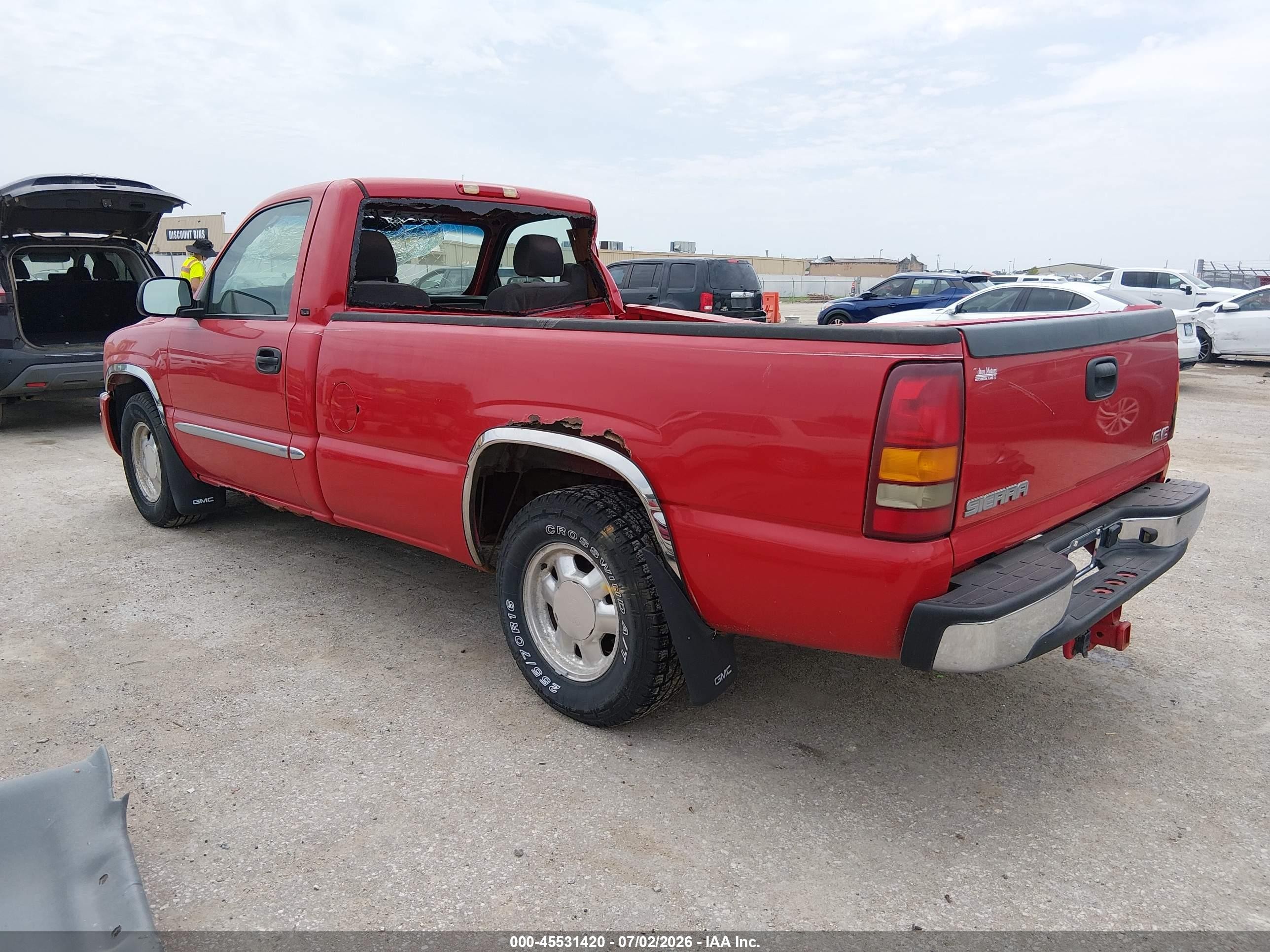 2003 Gmc Sierra 1500 Sle Красный vin: 1GTEC14T13Z249480