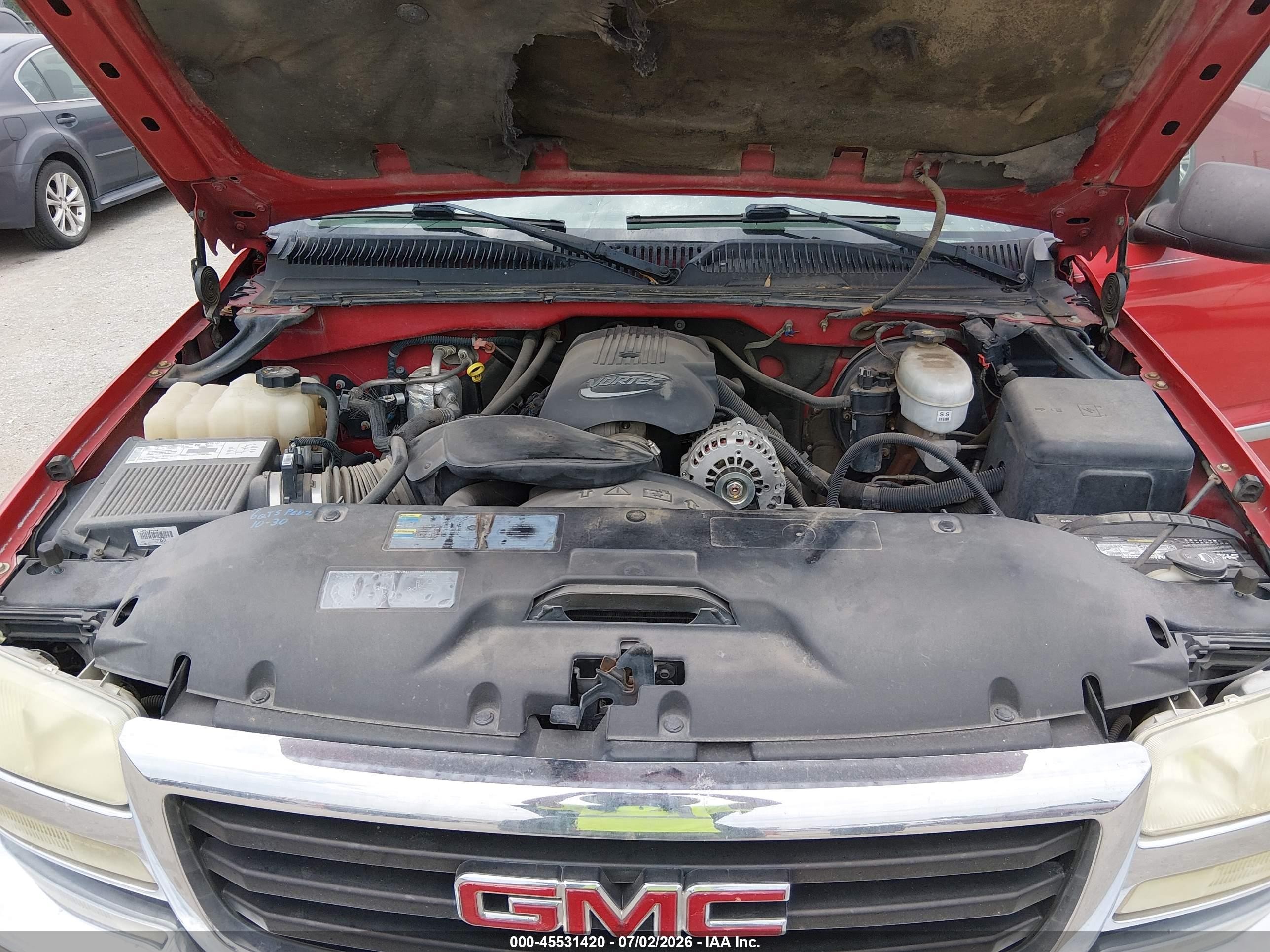 2003 Gmc Sierra 1500 Sle Красный vin: 1GTEC14T13Z249480