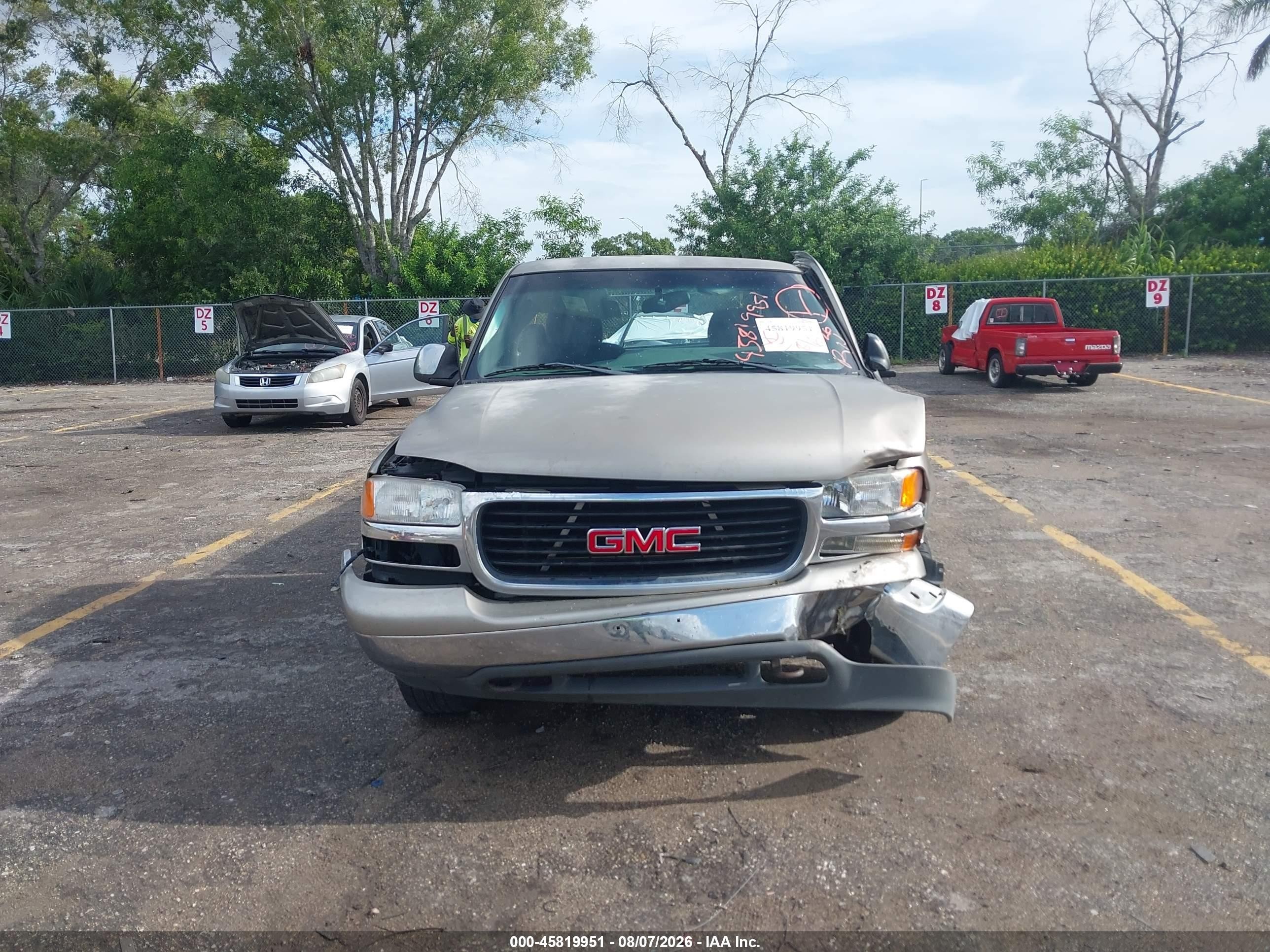 2002 Gmc Sierra 1500 Sle Tan vin: 1GTEC14T32Z293270