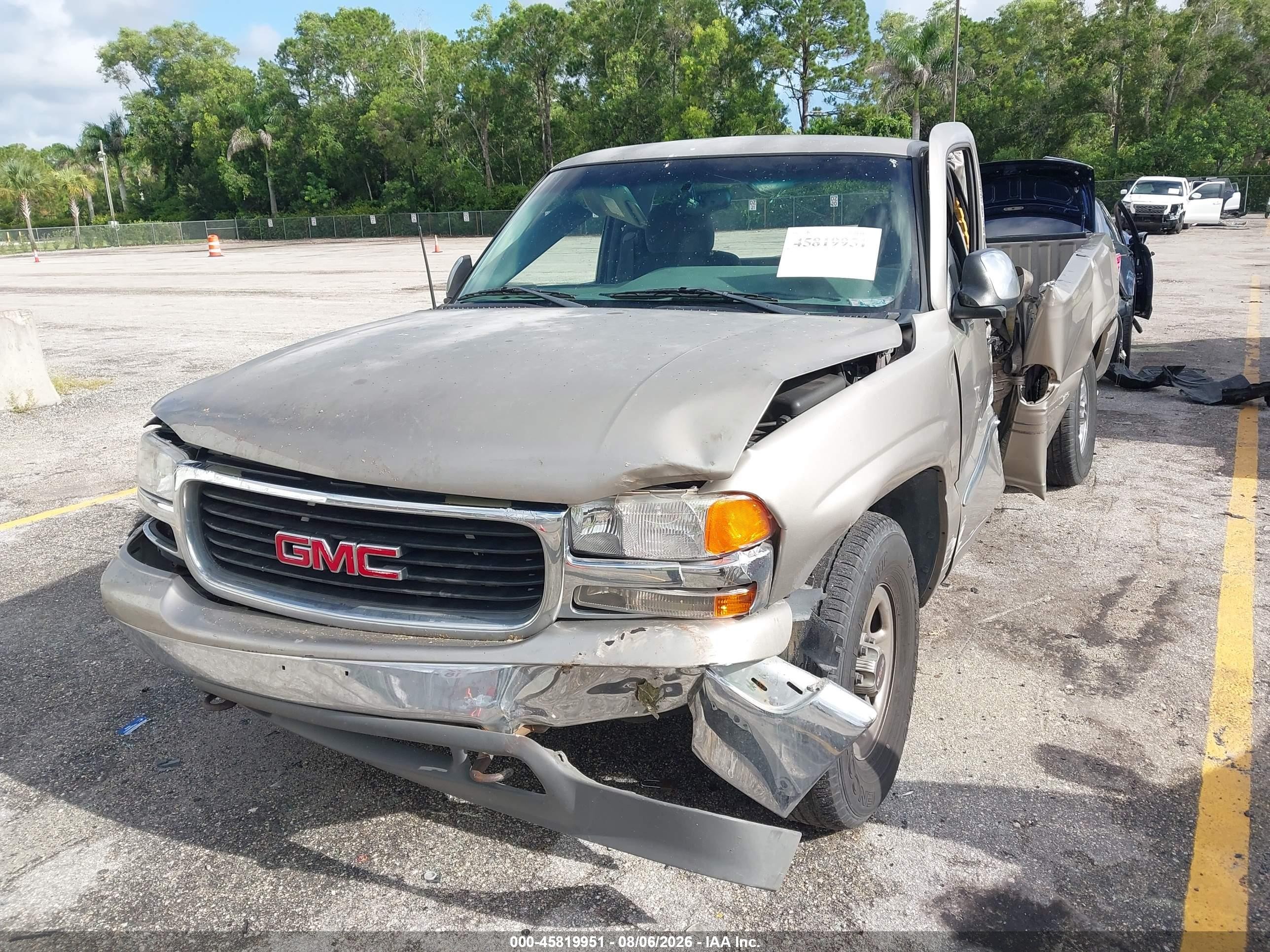 2002 Gmc Sierra 1500 Sle Tan vin: 1GTEC14T32Z293270