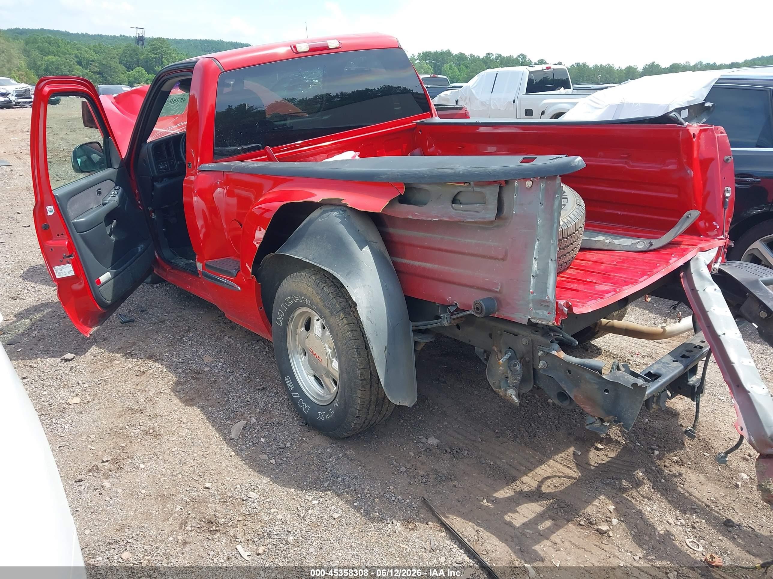 2002 Gmc Sierra 1500 Sle Red vin: 1GTEC14T52Z248752