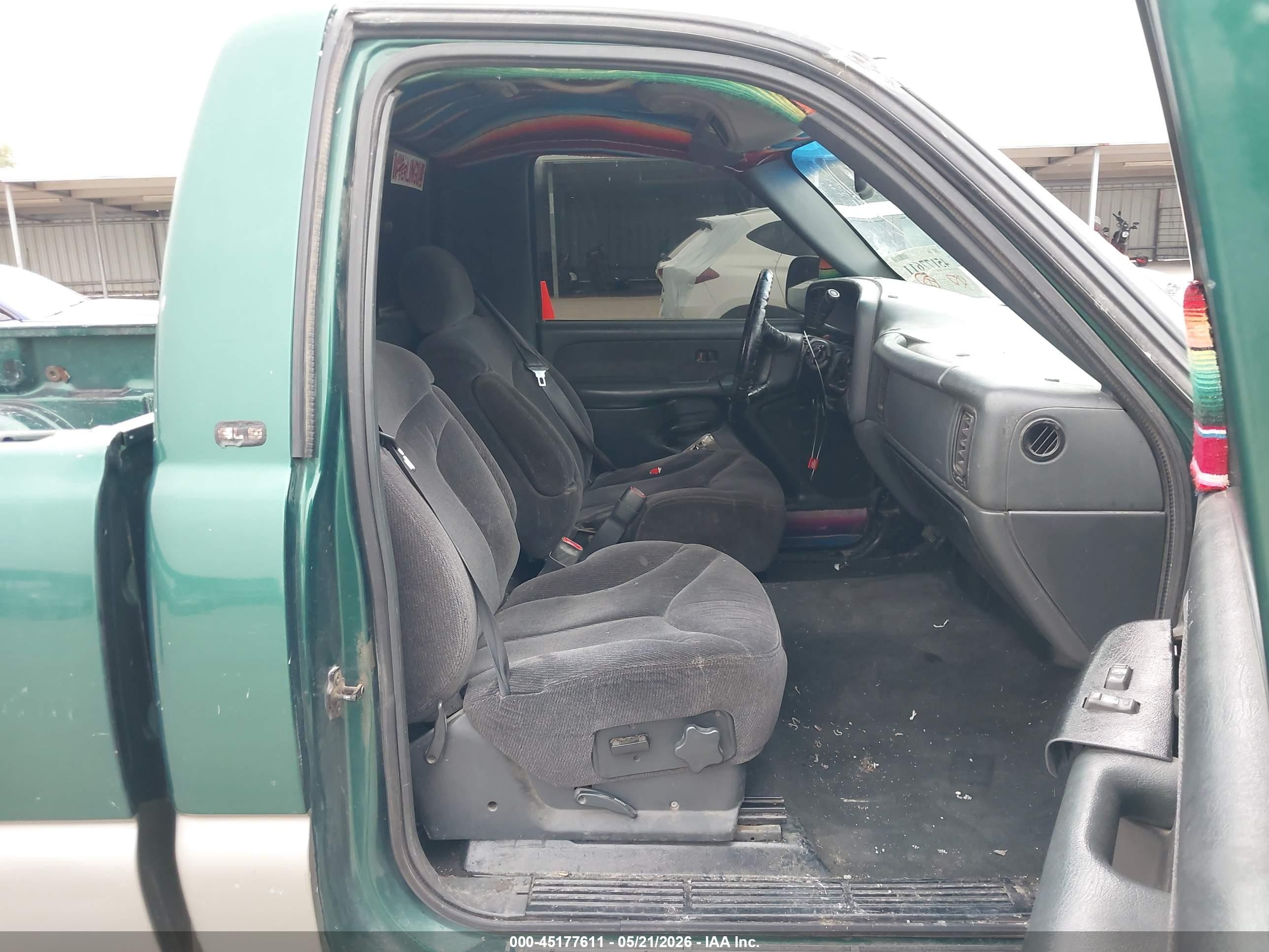 1999 Gmc Sierra 1500 Sle Green vin: 1GTEC14T7XE540417