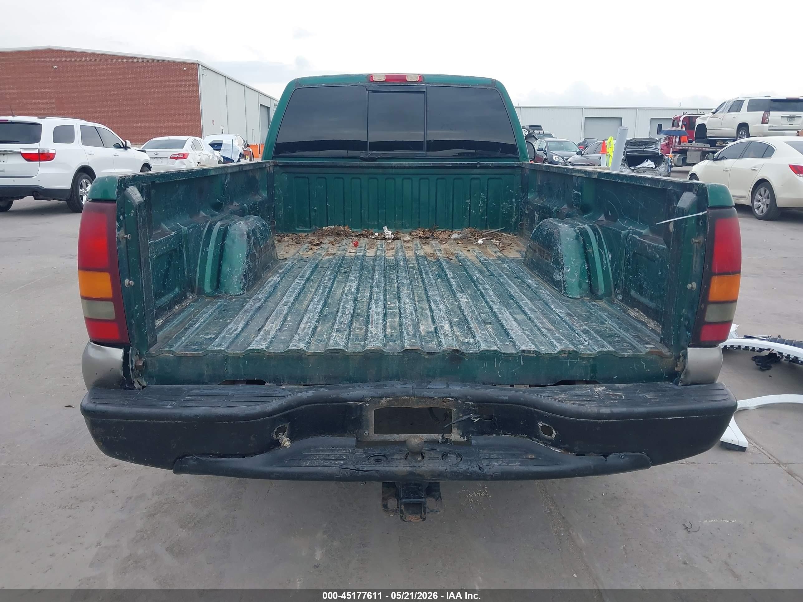 1999 Gmc Sierra 1500 Sle Green vin: 1GTEC14T7XE540417
