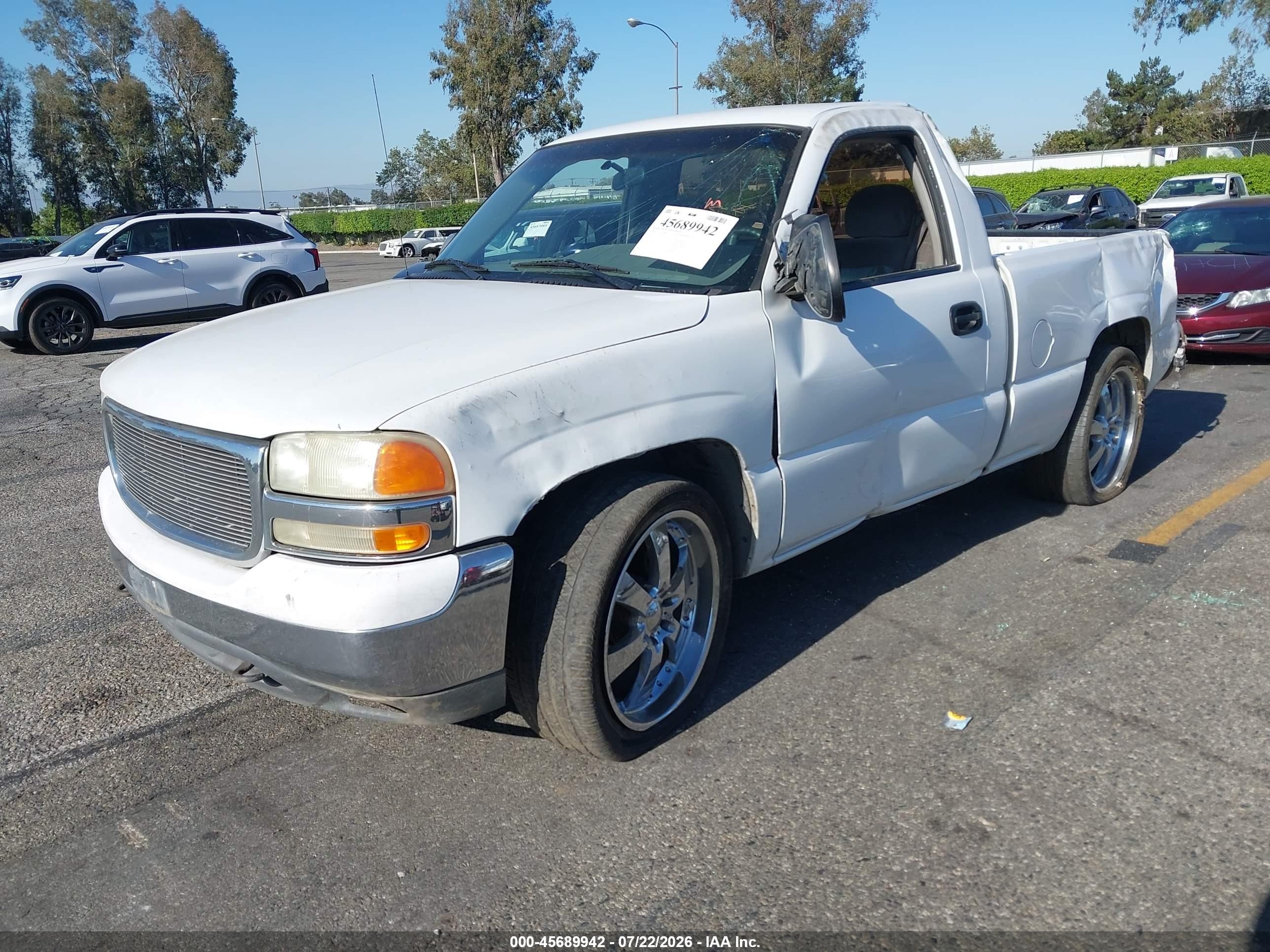 1999 Gmc New Sierra 1500 Sle White vin: 1GTEC14T7XZ530771