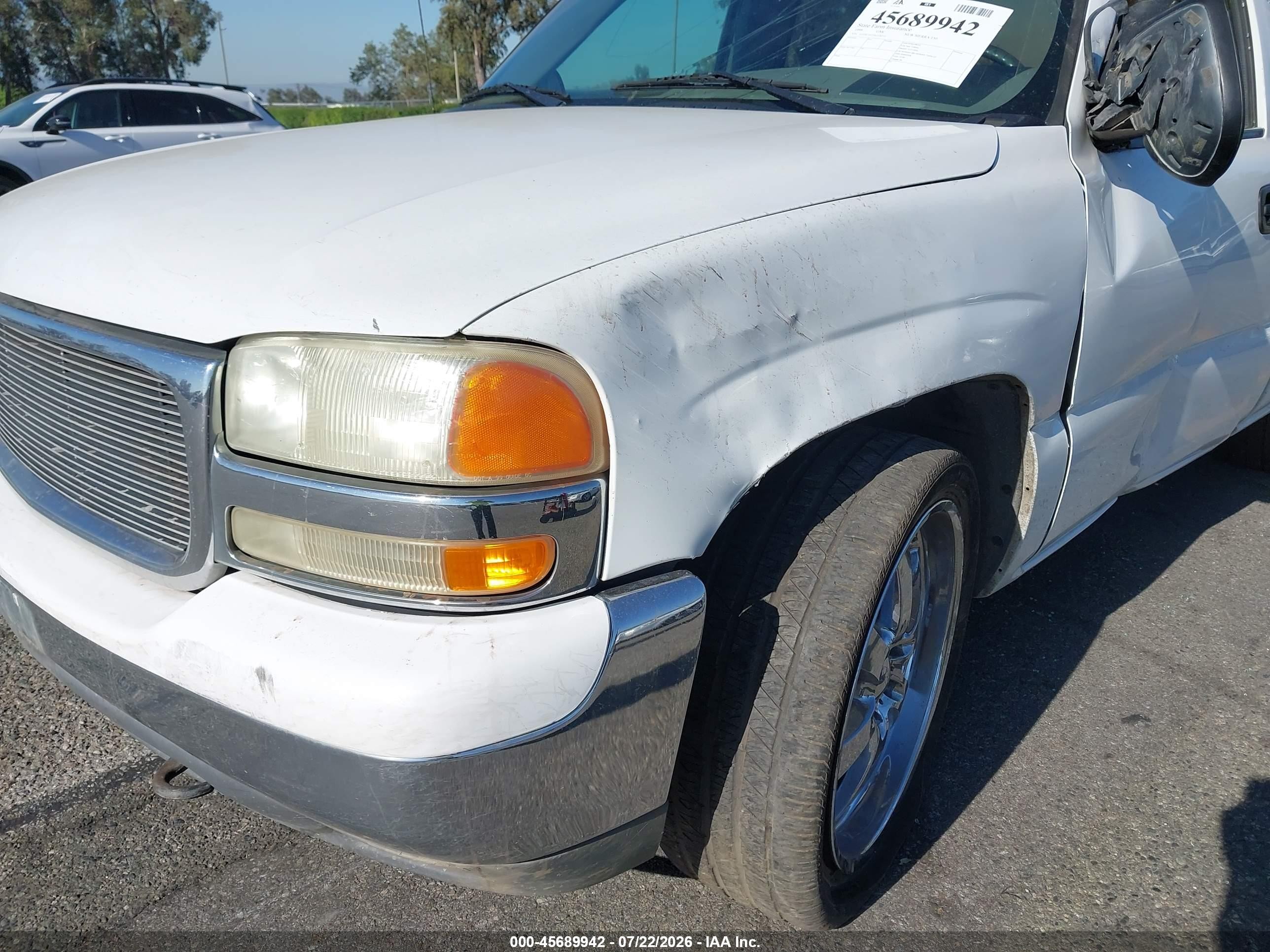 1999 Gmc New Sierra 1500 Sle White vin: 1GTEC14T7XZ530771