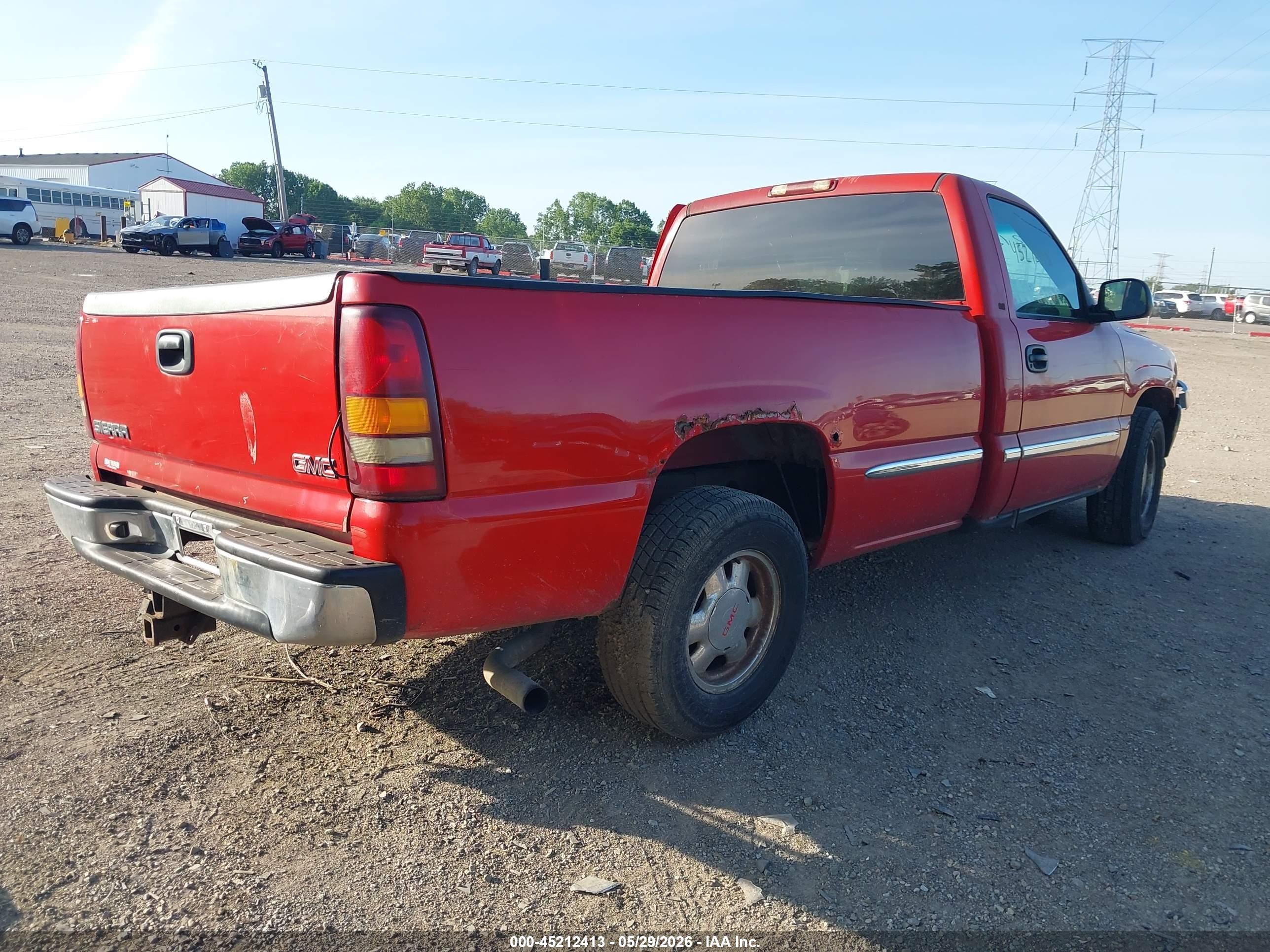 2002 Gmc Sierra 1500 Sle Red vin: 1GTEC14T92Z243375