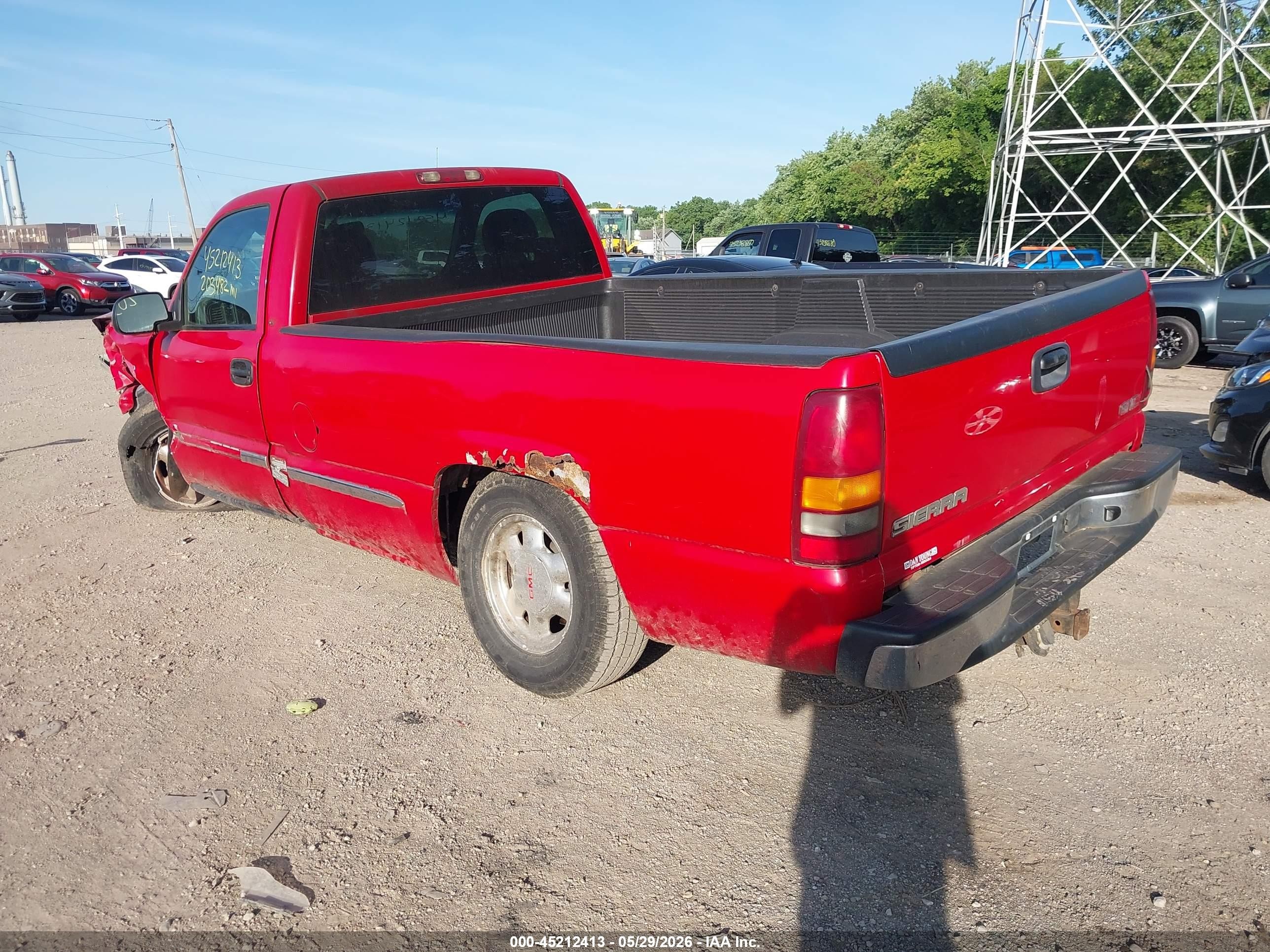 2002 Gmc Sierra 1500 Sle Red vin: 1GTEC14T92Z243375