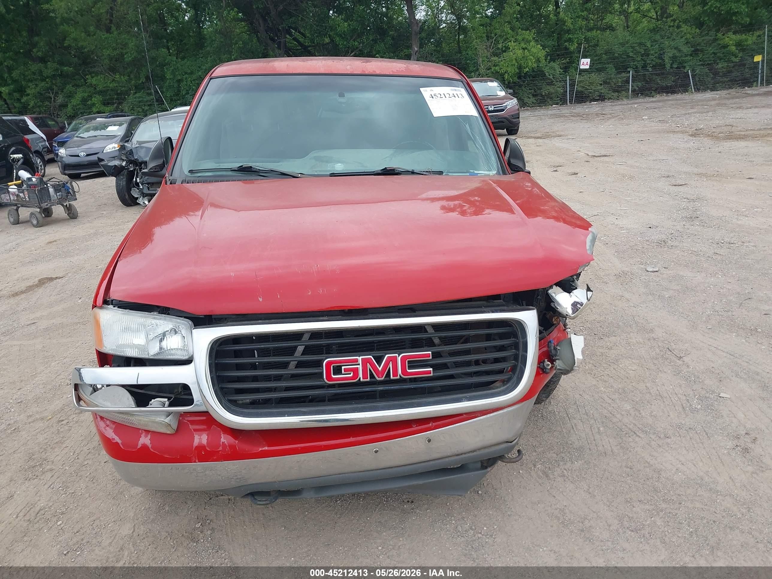 2002 Gmc Sierra 1500 Sle Red vin: 1GTEC14T92Z243375