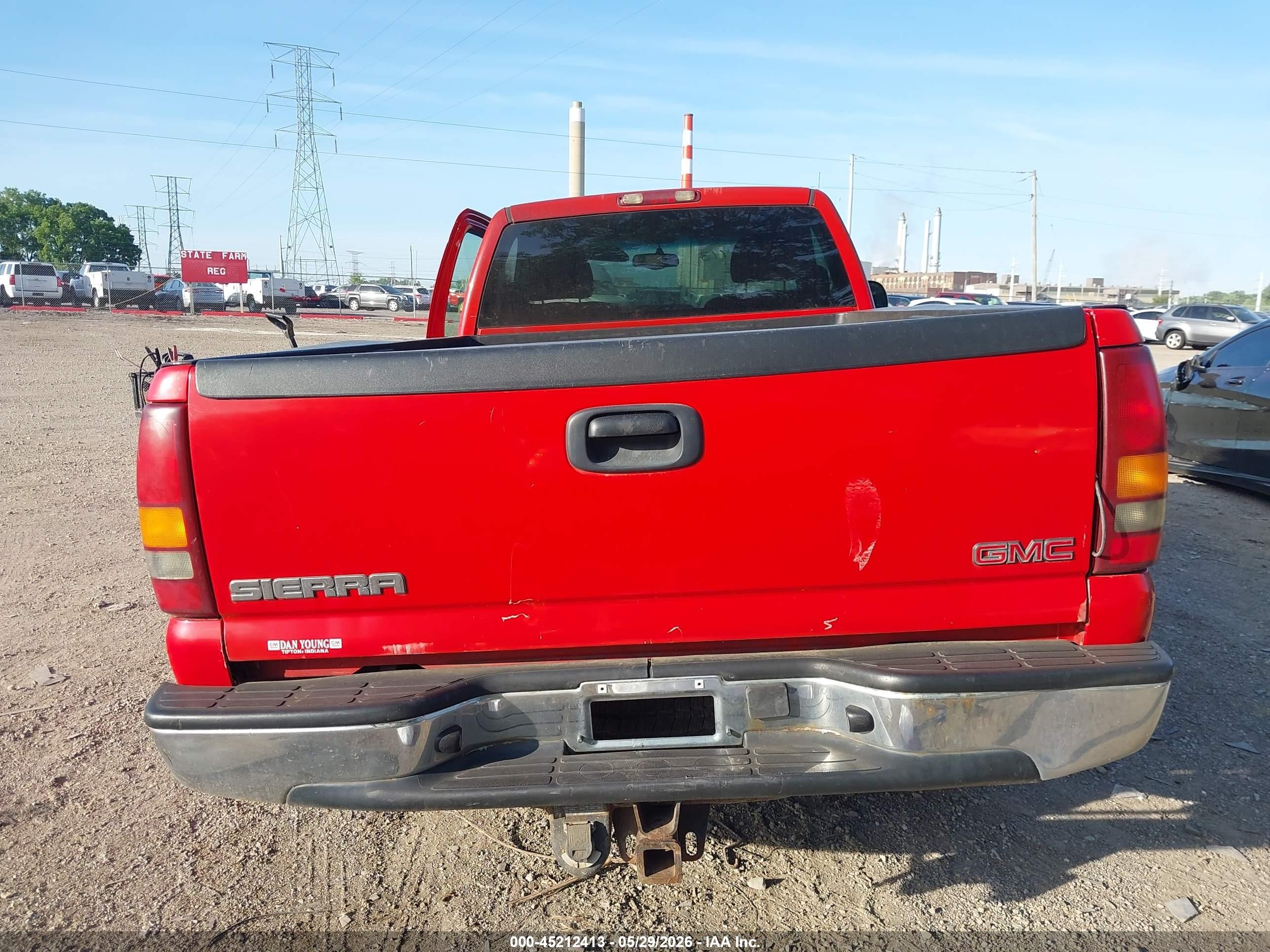2002 Gmc Sierra 1500 Sle Red vin: 1GTEC14T92Z243375