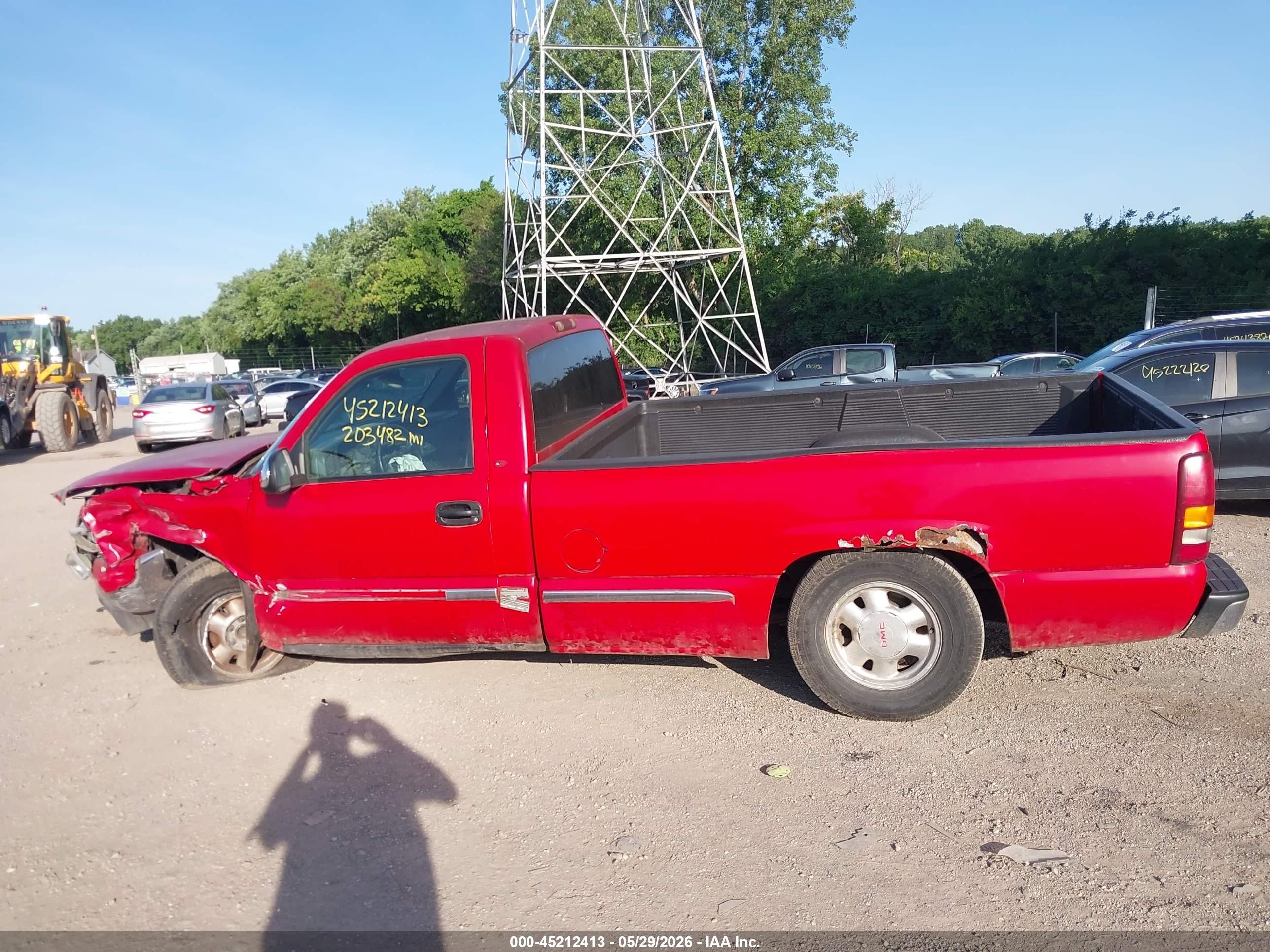 2002 Gmc Sierra 1500 Sle Red vin: 1GTEC14T92Z243375