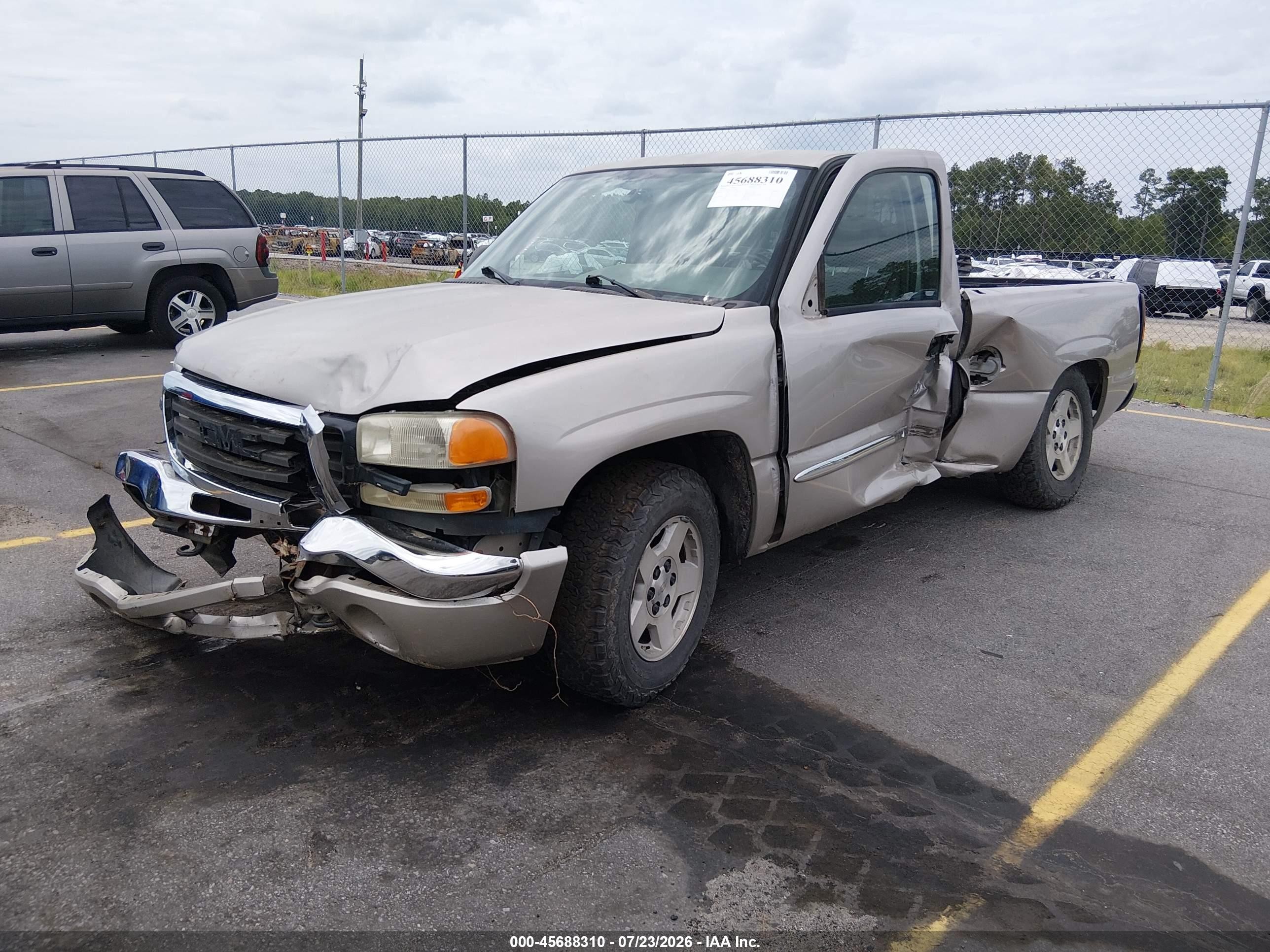 2005 Gmc Sierra 1500 Sle Beige vin: 1GTEC14TX5Z133360