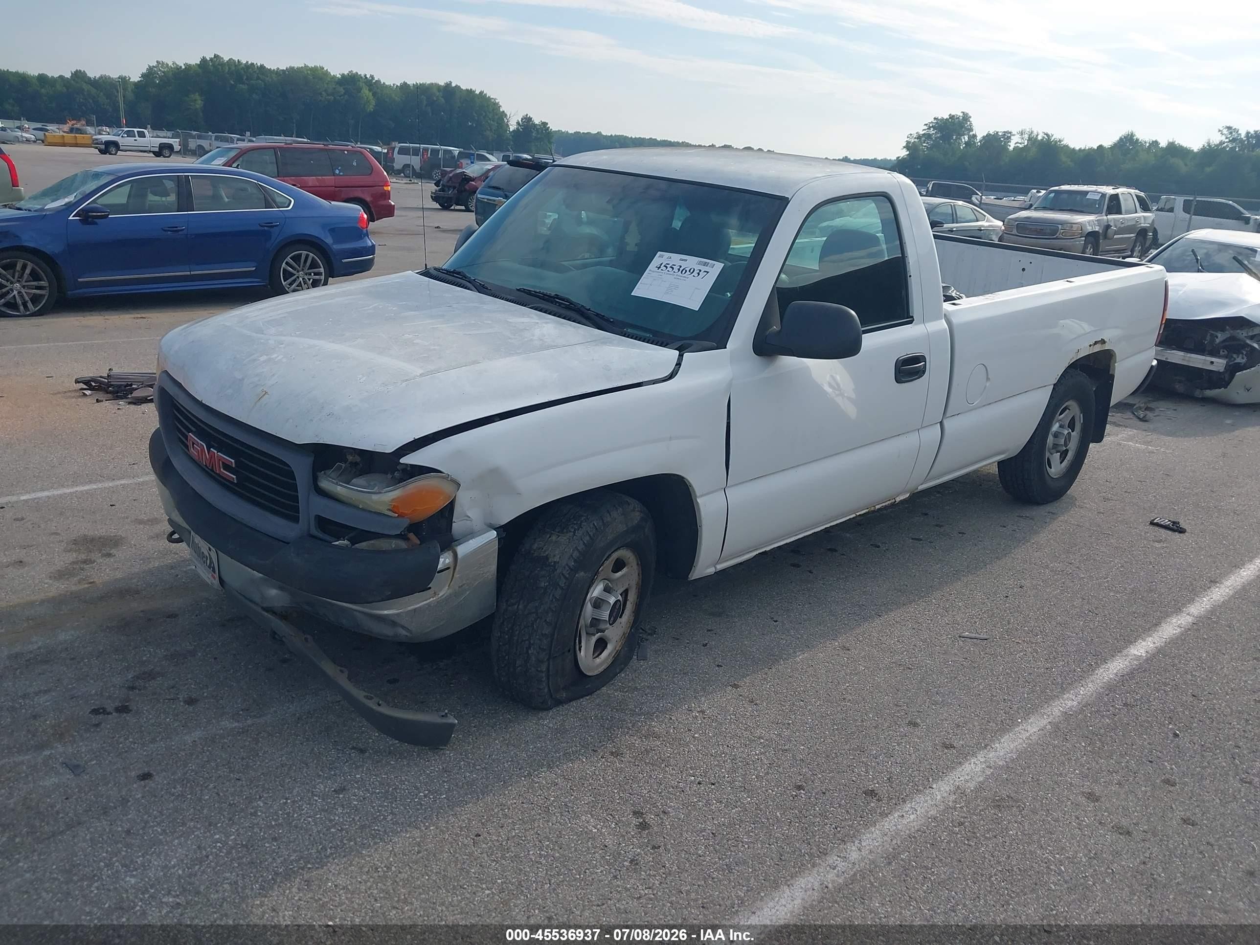 2002 Gmc Sierra 1500 Sierra Ht/sl/sle/standard Белый vin: 1GTEC14V12Z264951