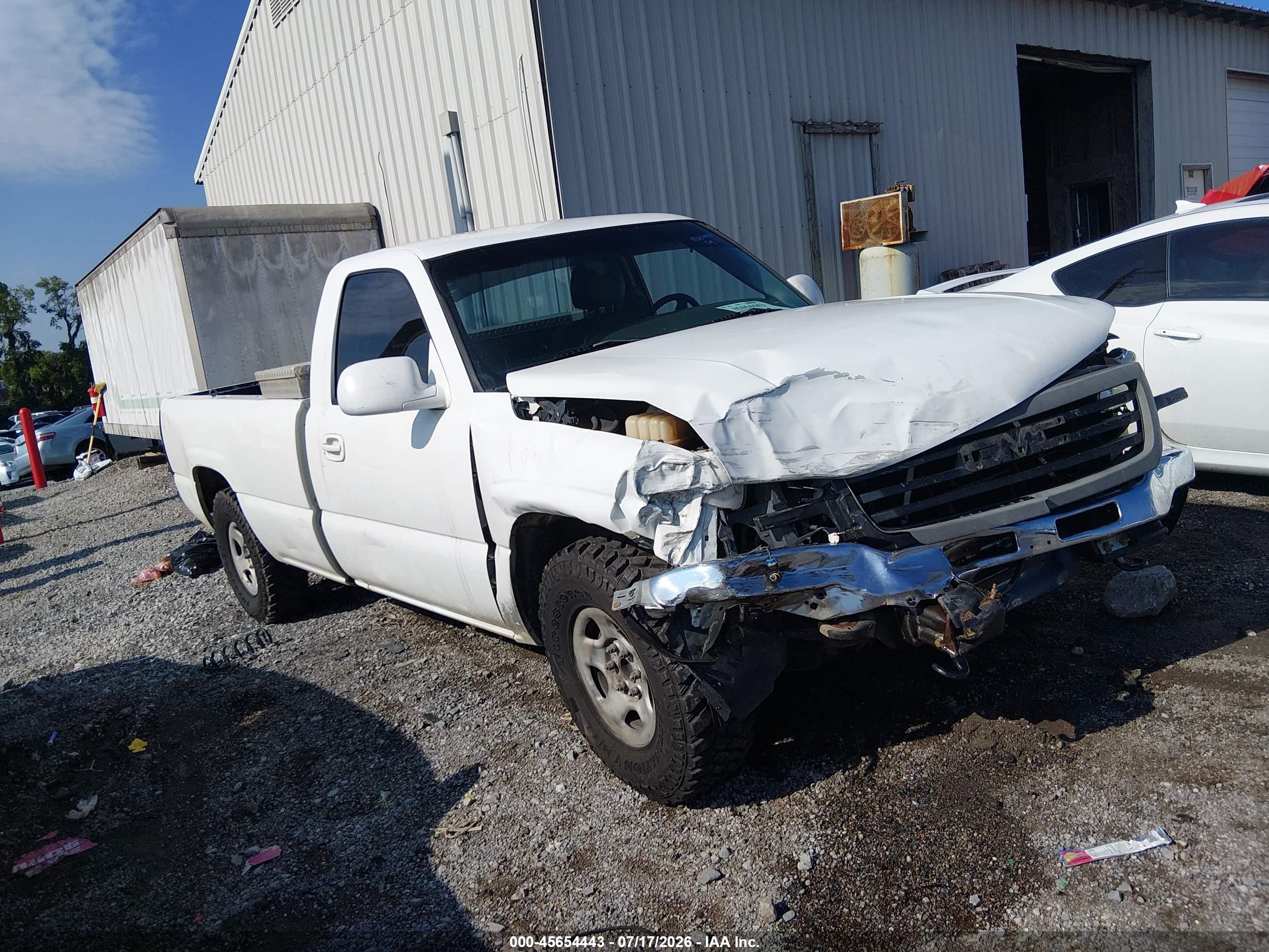 2003 Gmc Sierra 1500 Work Truck White vin: 1GTEC14V23Z900276
