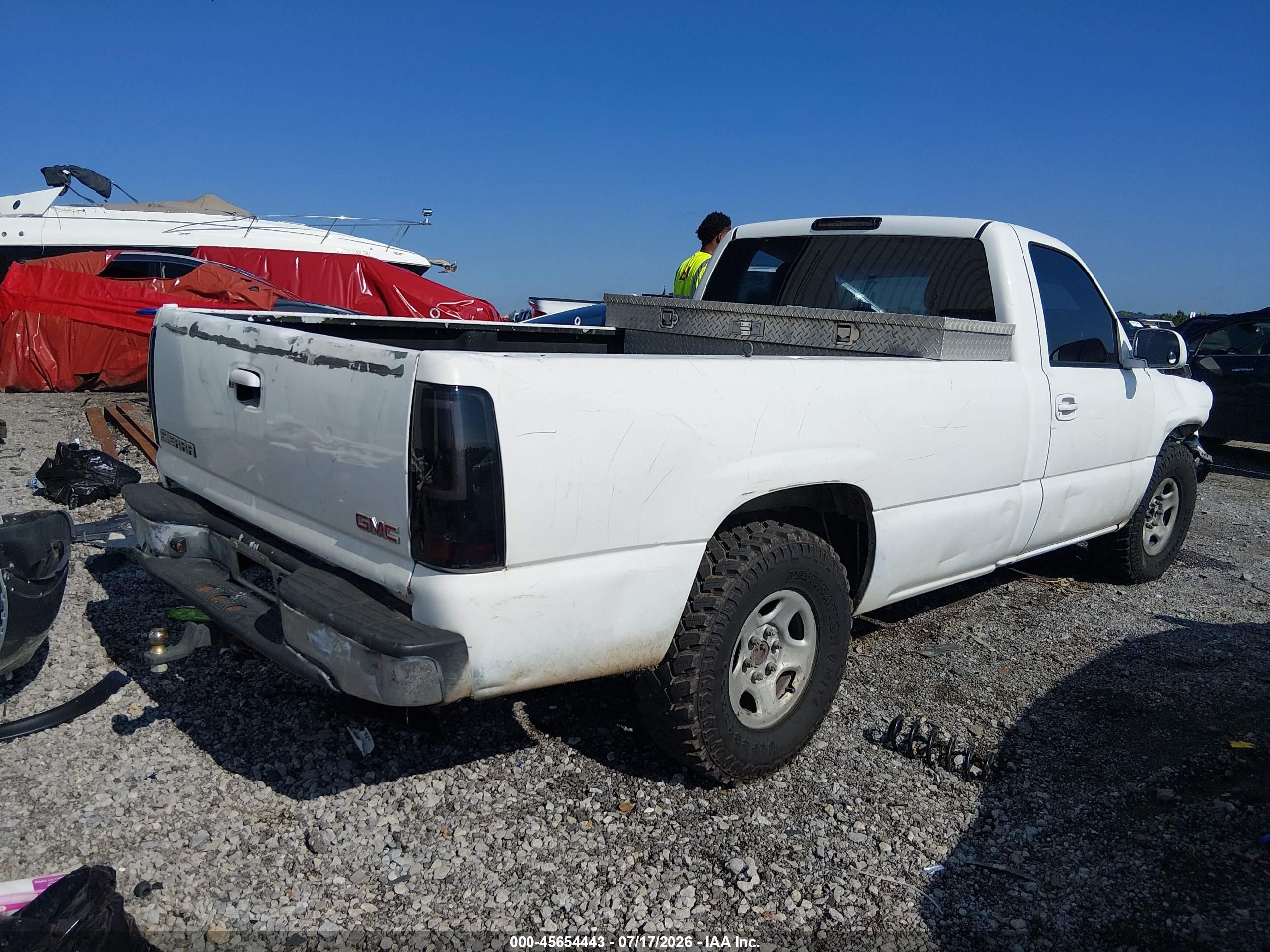 2003 Gmc Sierra 1500 Work Truck White vin: 1GTEC14V23Z900276