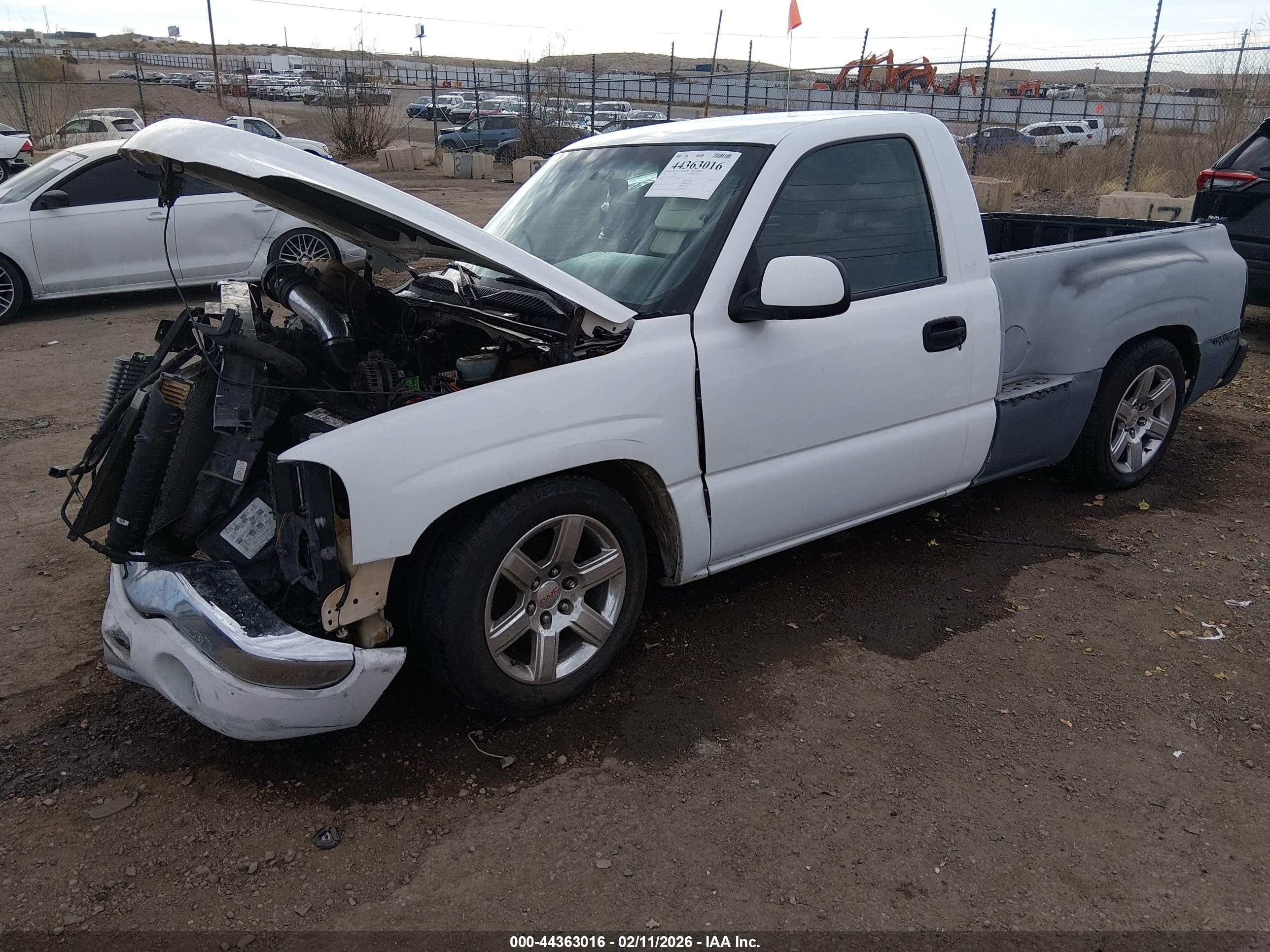 2002 Gmc Sierra 1500 Sl White vin: 1GTEC14V42Z195334