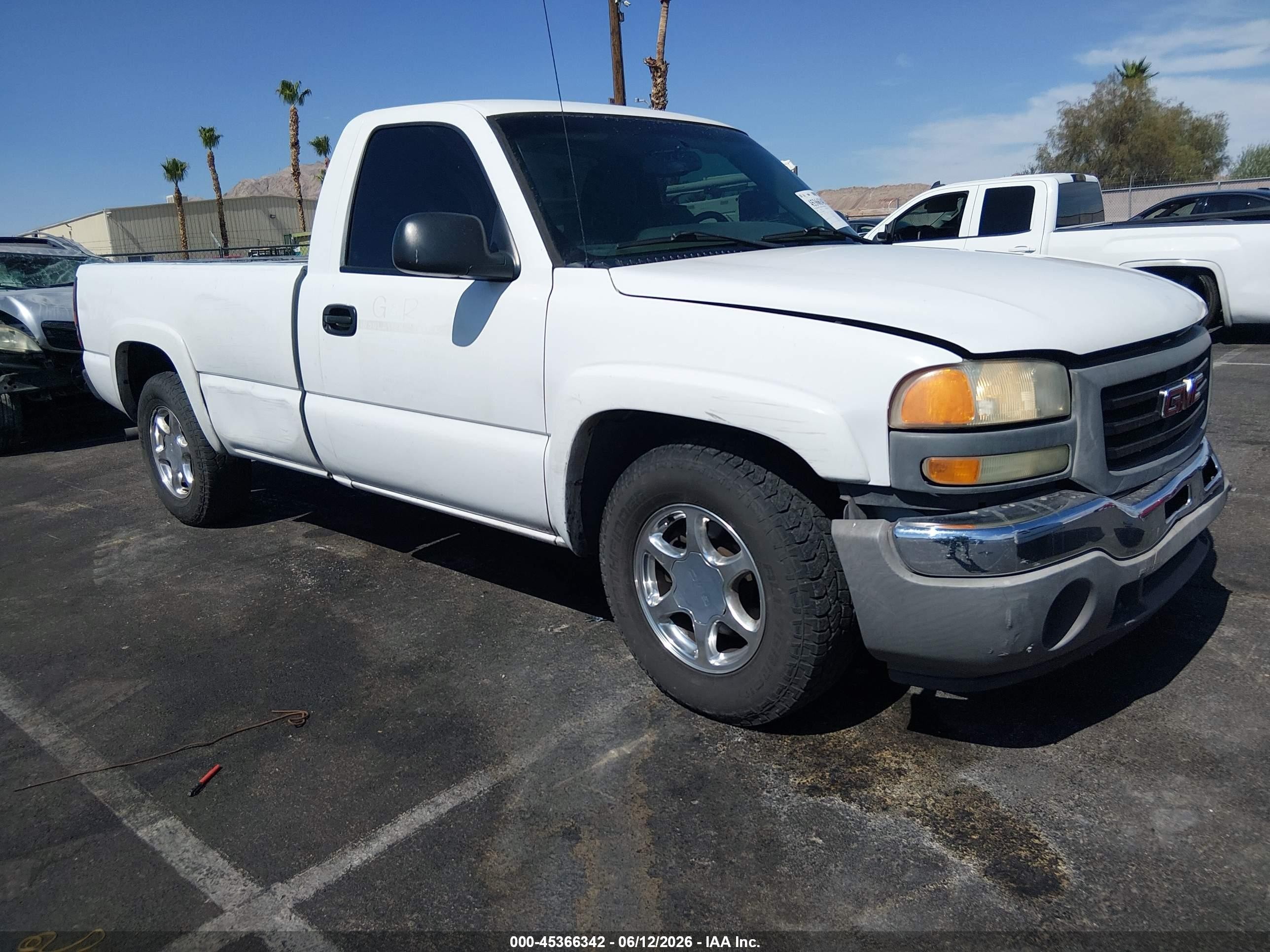 2005 Gmc Sierra 1500 Work Truck White vin: 1GTEC14V65Z900672
