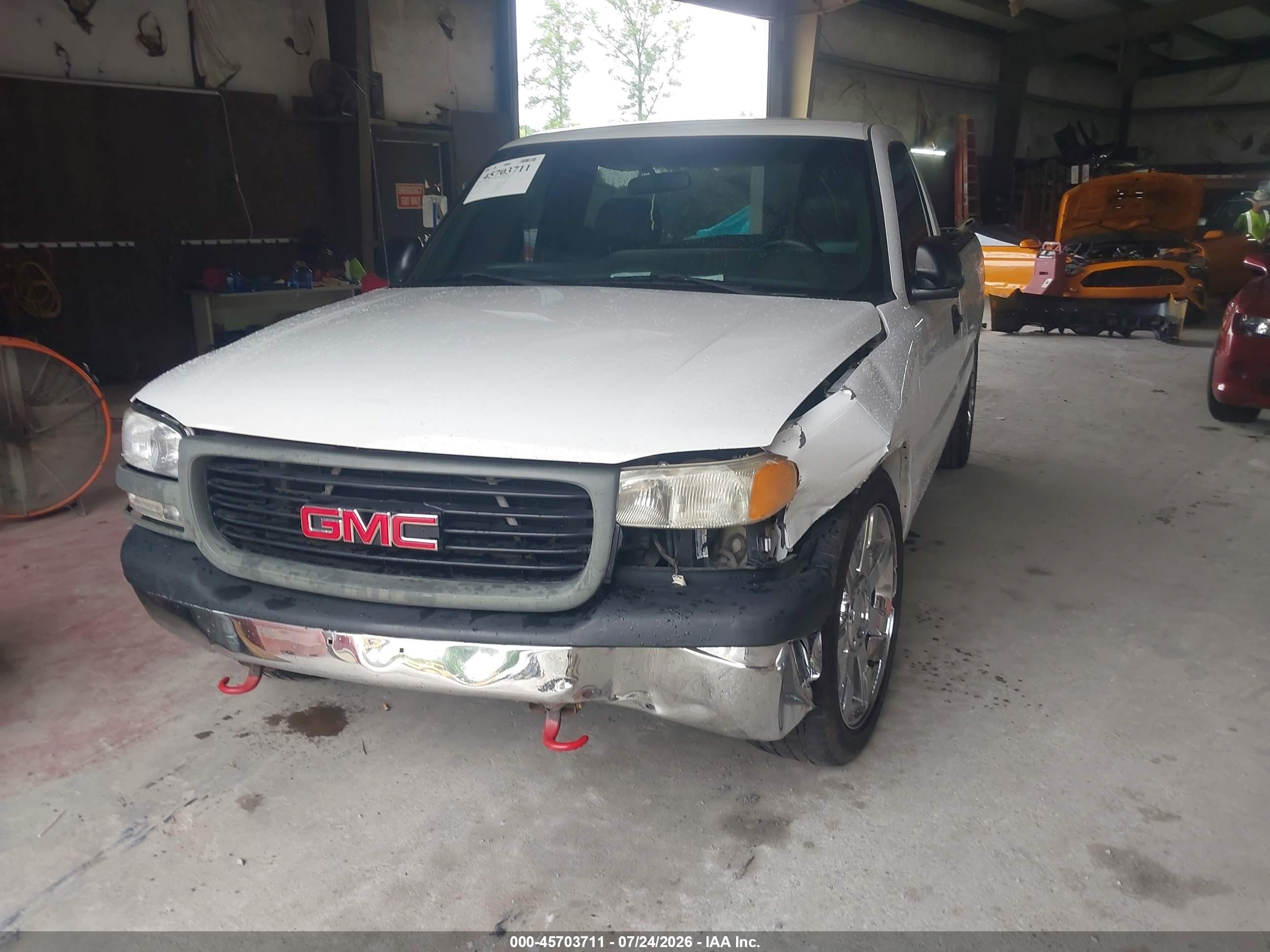2001 Gmc Sierra 1500 Sl Белый vin: 1GTEC14V81E108394