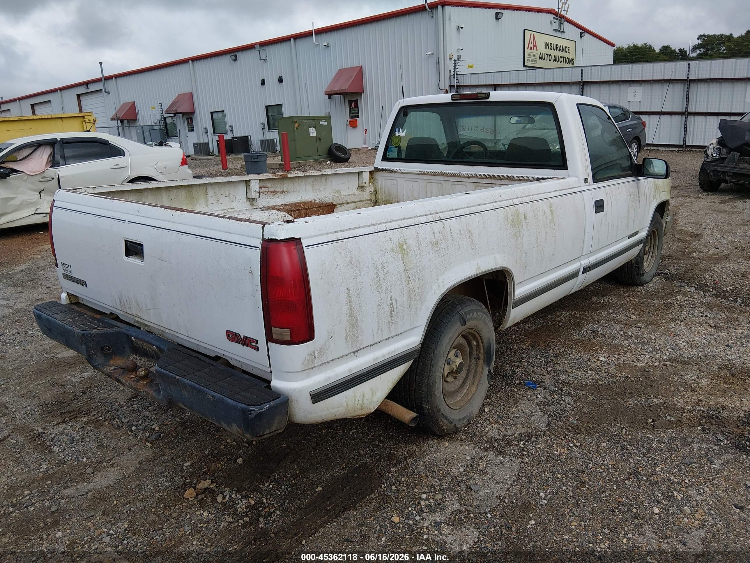 1998 Gmc Sierra 1500 Sl Wideside White vin: 1GTEC14W0WZ549185