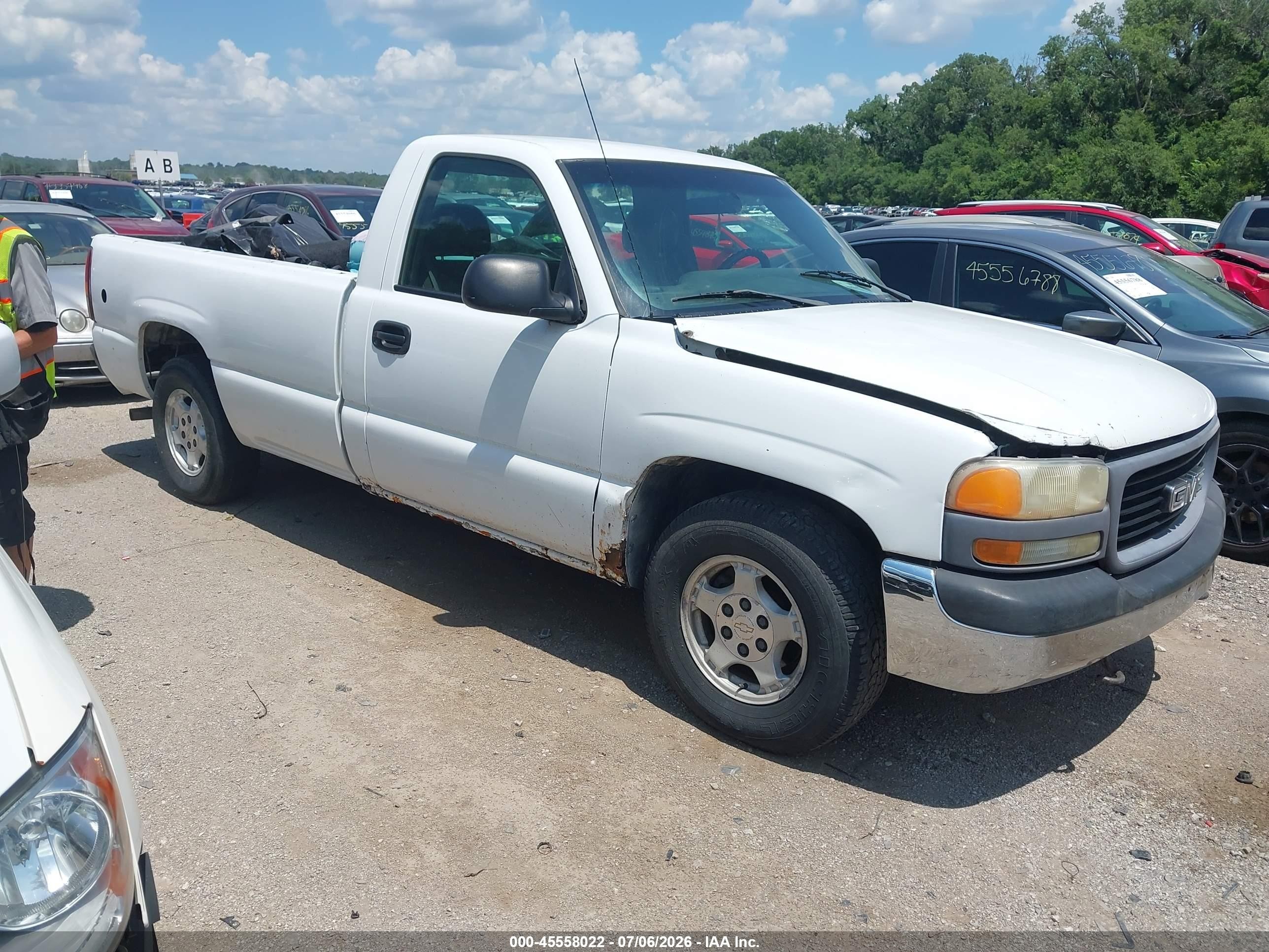 2002 Gmc Sierra 1500 Standard White vin: 1GTEC14W52Z160665