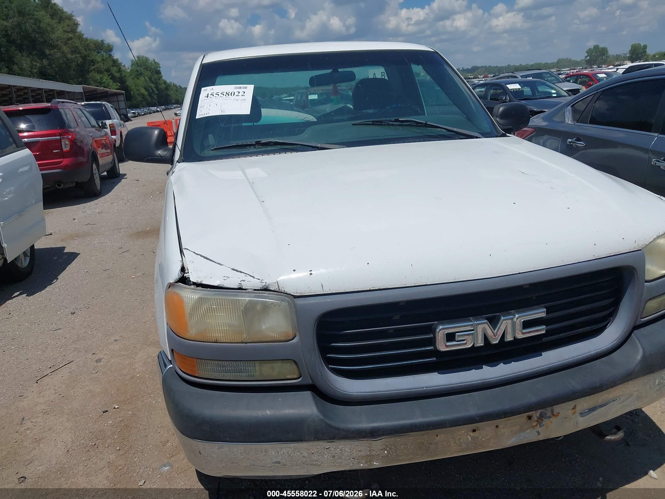 2002 Gmc Sierra 1500 Standard White vin: 1GTEC14W52Z160665