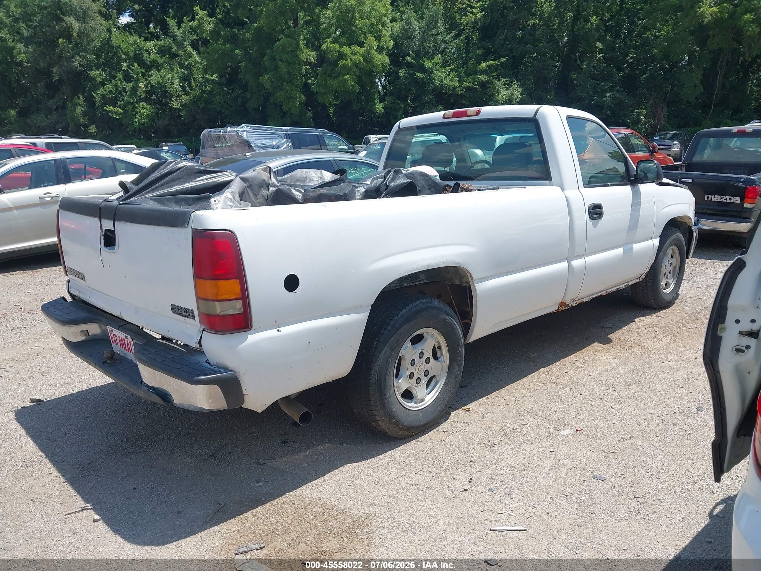 2002 Gmc Sierra 1500 Standard White vin: 1GTEC14W52Z160665