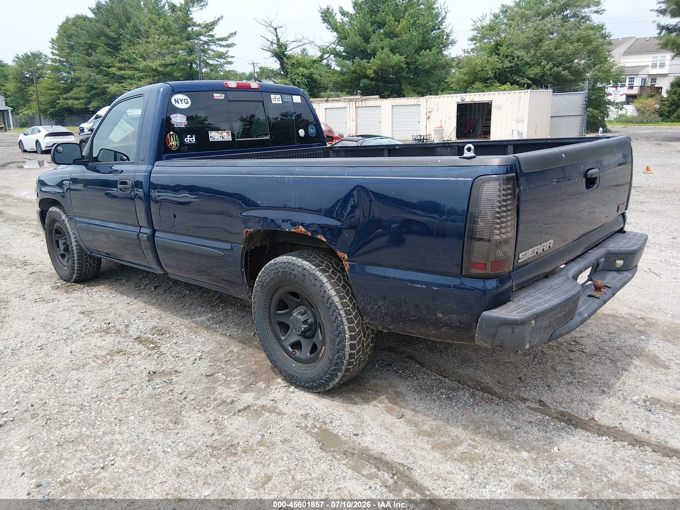 2002 Gmc Sierra 1500 Sl Blue vin: 1GTEC14W62Z104430