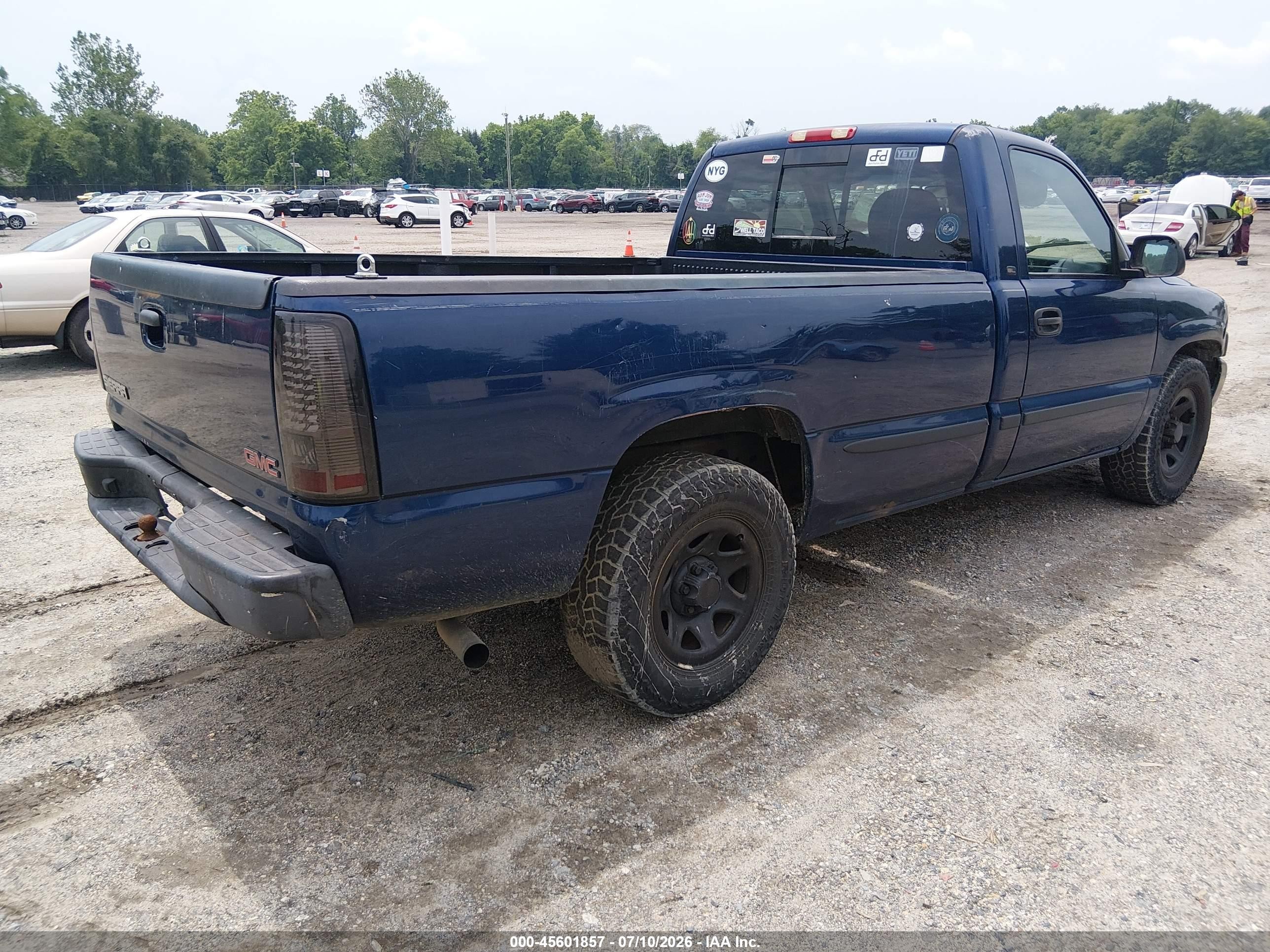 2002 Gmc Sierra 1500 Sl Blue vin: 1GTEC14W62Z104430