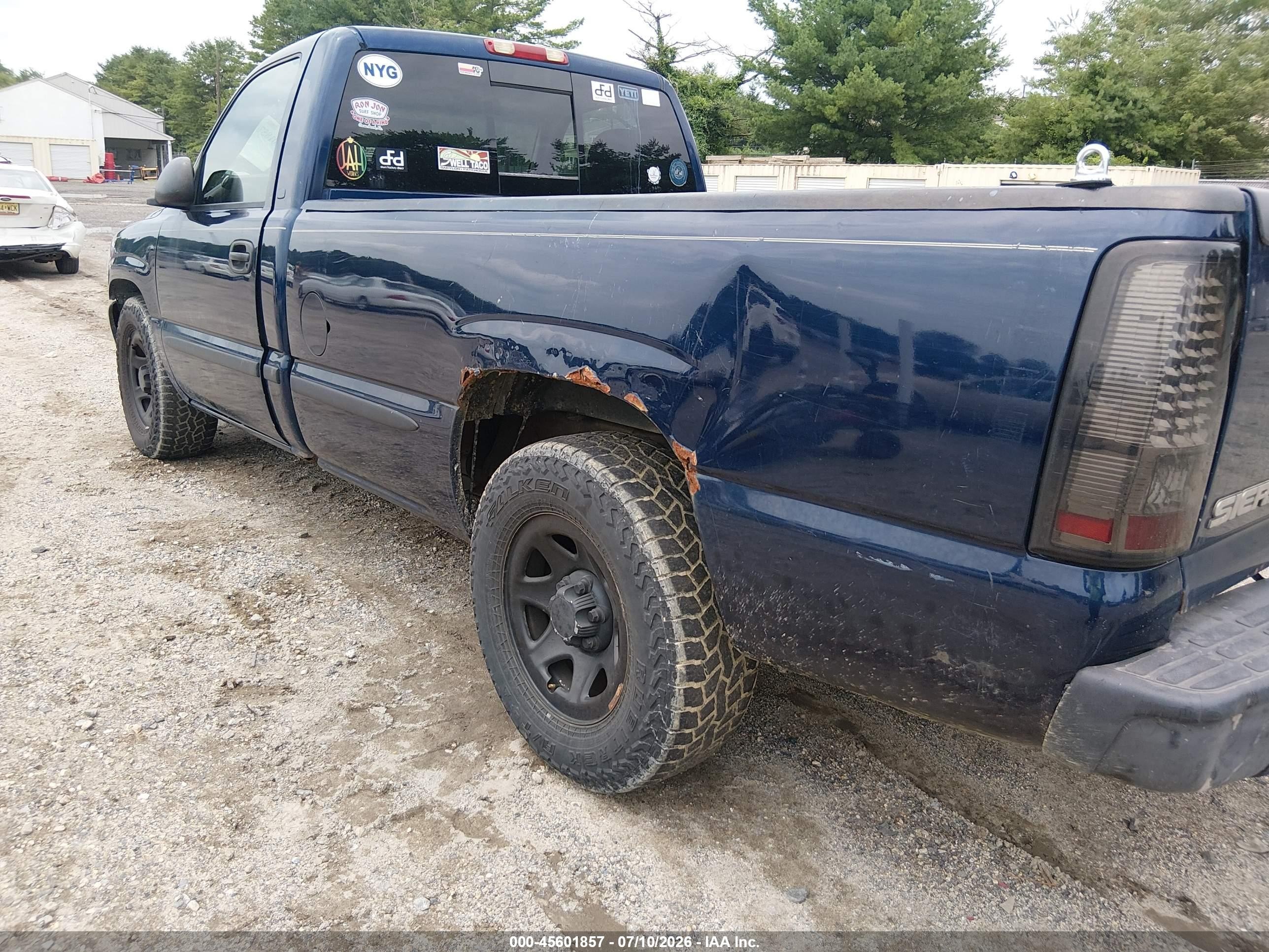 2002 Gmc Sierra 1500 Sl Blue vin: 1GTEC14W62Z104430