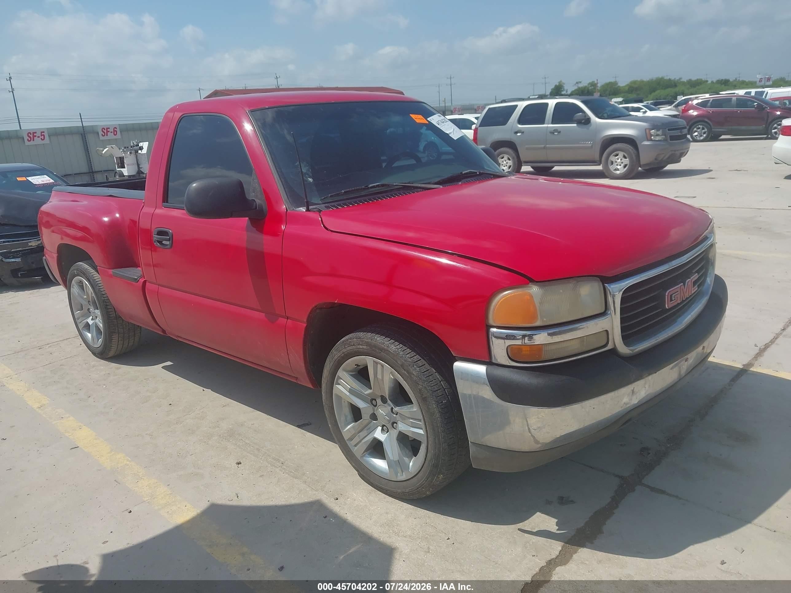 2001 Gmc Sierra 1500 Sl Red vin: 1GTEC14W81Z181251