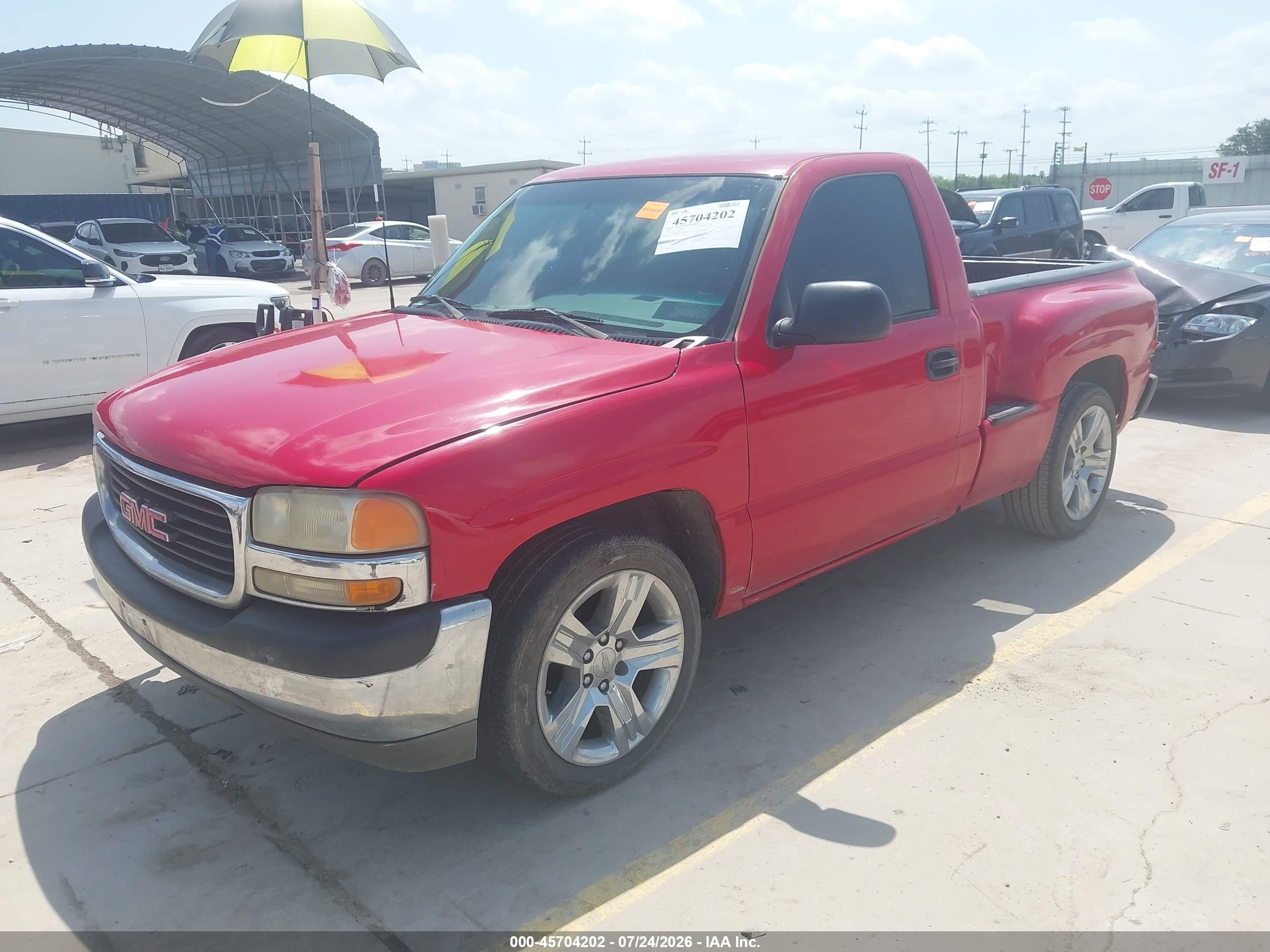 2001 Gmc Sierra 1500 Sl Красный vin: 1GTEC14W81Z181251