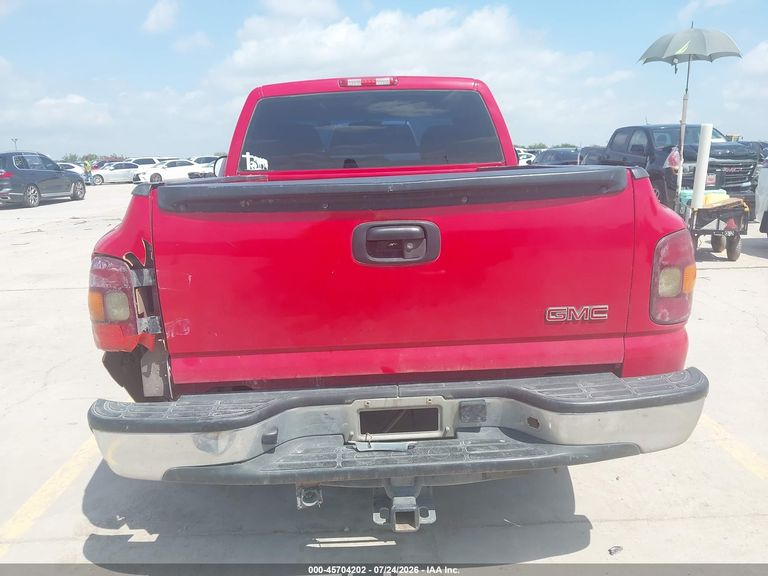 2001 Gmc Sierra 1500 Sl Красный vin: 1GTEC14W81Z181251