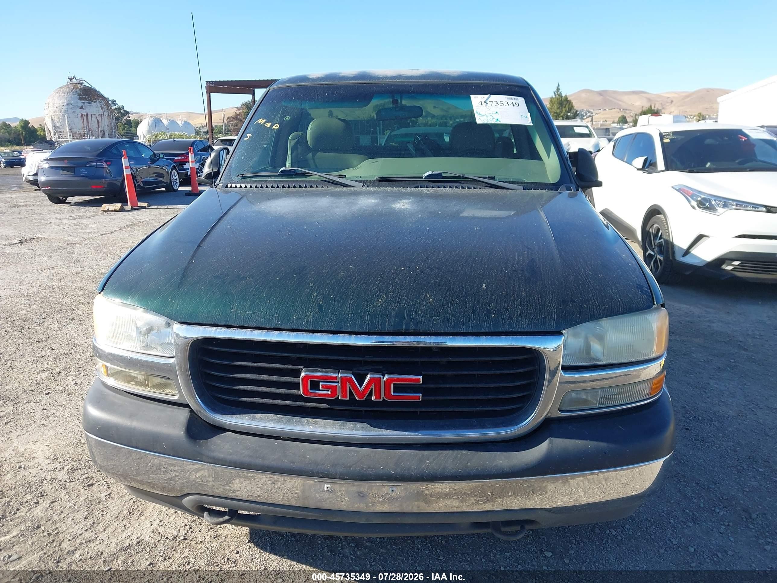2001 Gmc Sierra 1500 Sl Green vin: 1GTEC14W81Z241660