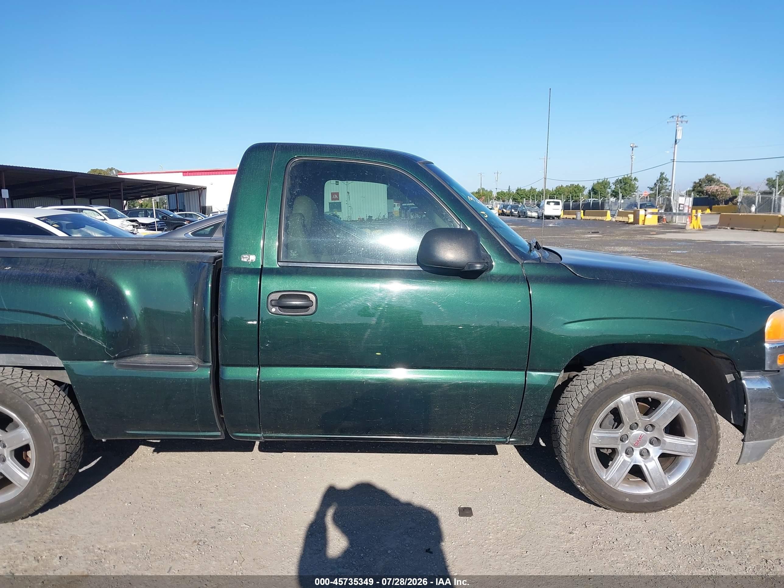 2001 Gmc Sierra 1500 Sl Green vin: 1GTEC14W81Z241660