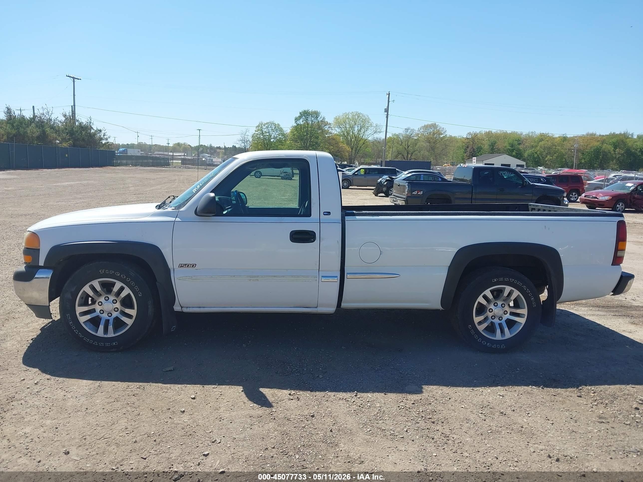2000 Gmc Sierra 1500 Sl White vin: 1GTEC14W9YZ154621