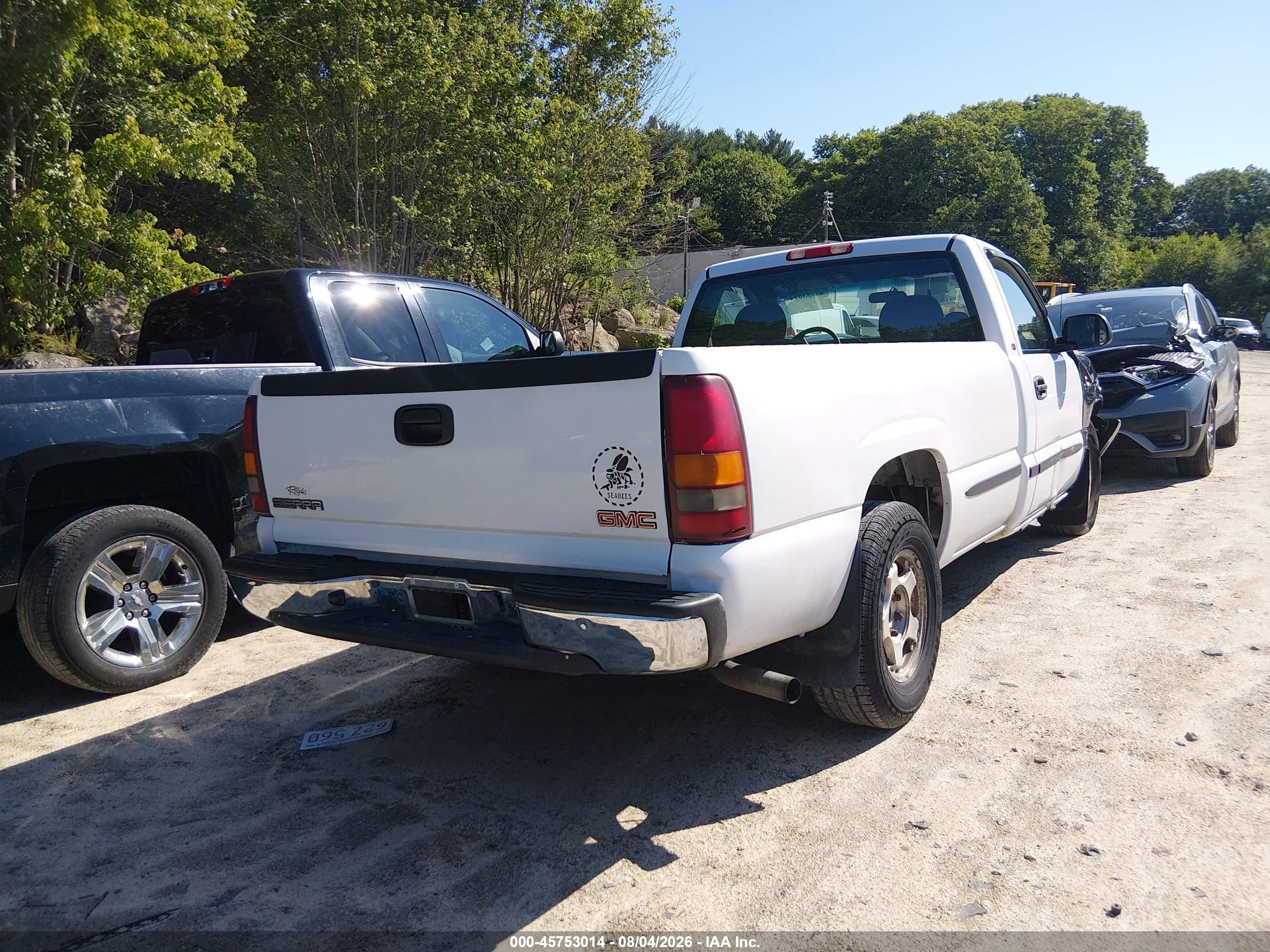 2001 Gmc Sierra 1500 Sl Белый vin: 1GTEC14WX1Z244494