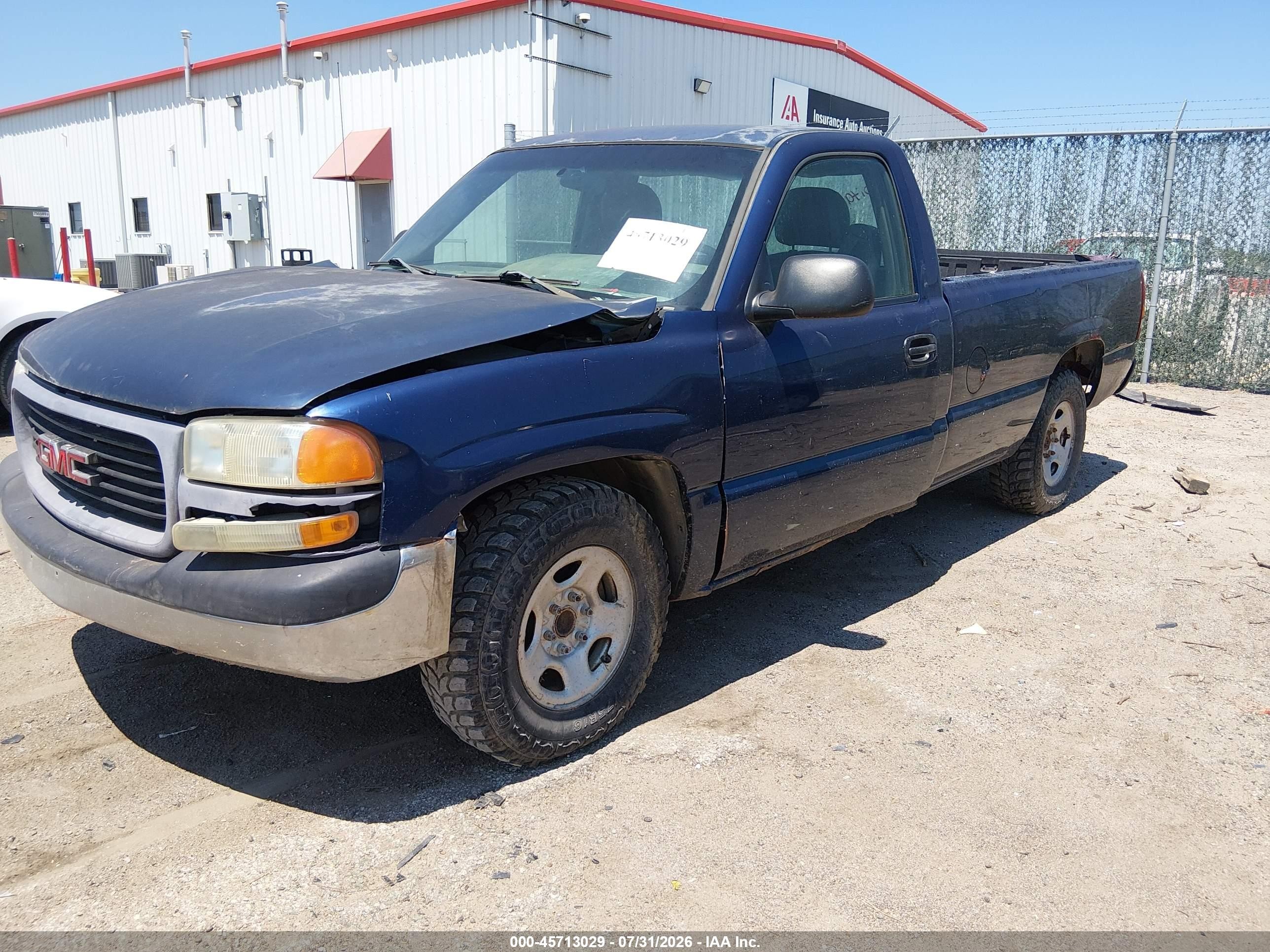 2002 Gmc New Sierra C1500 Синий vin: 1GTEC14WX2Z227695