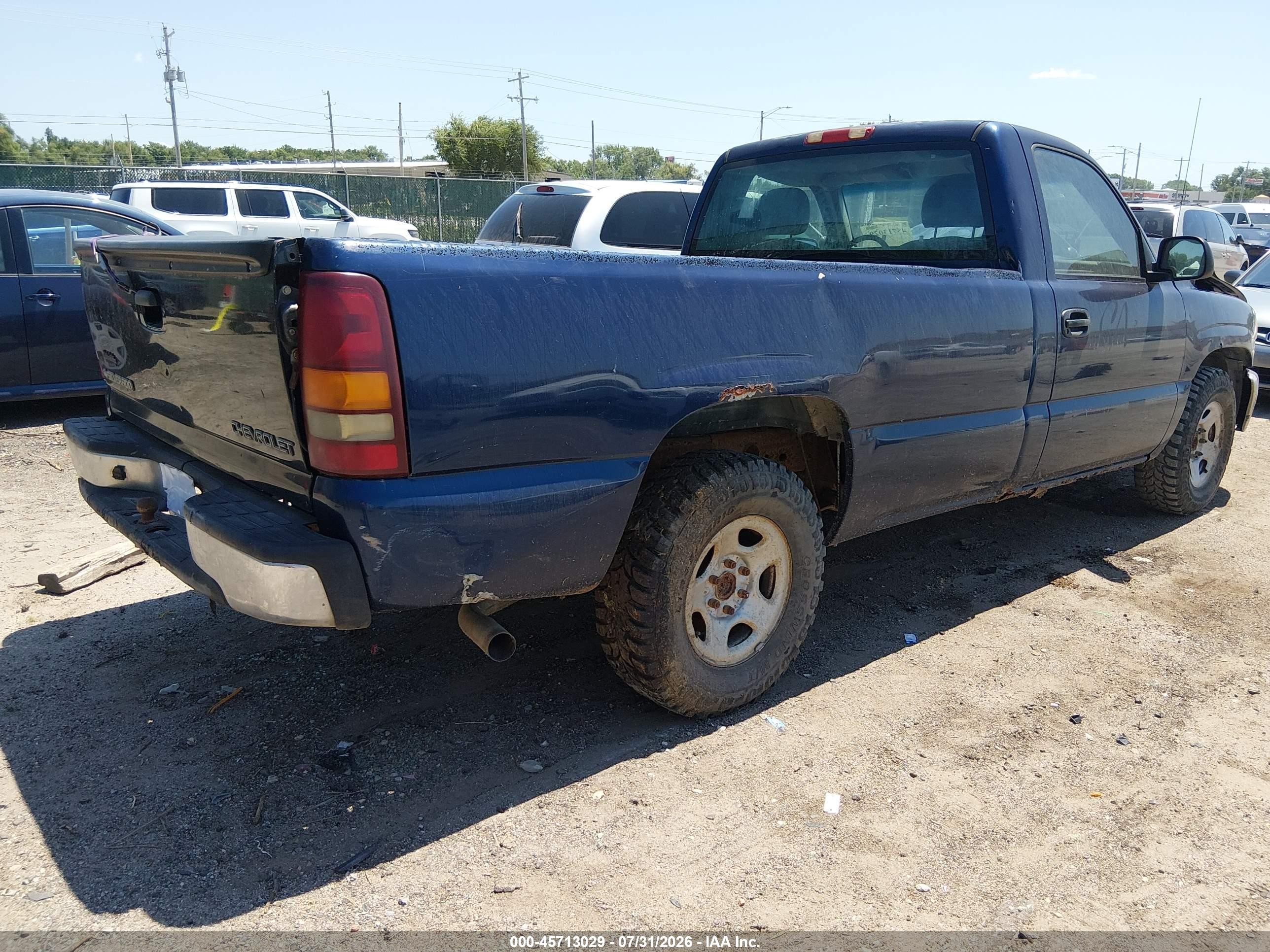 2002 Gmc New Sierra C1500 Синий vin: 1GTEC14WX2Z227695