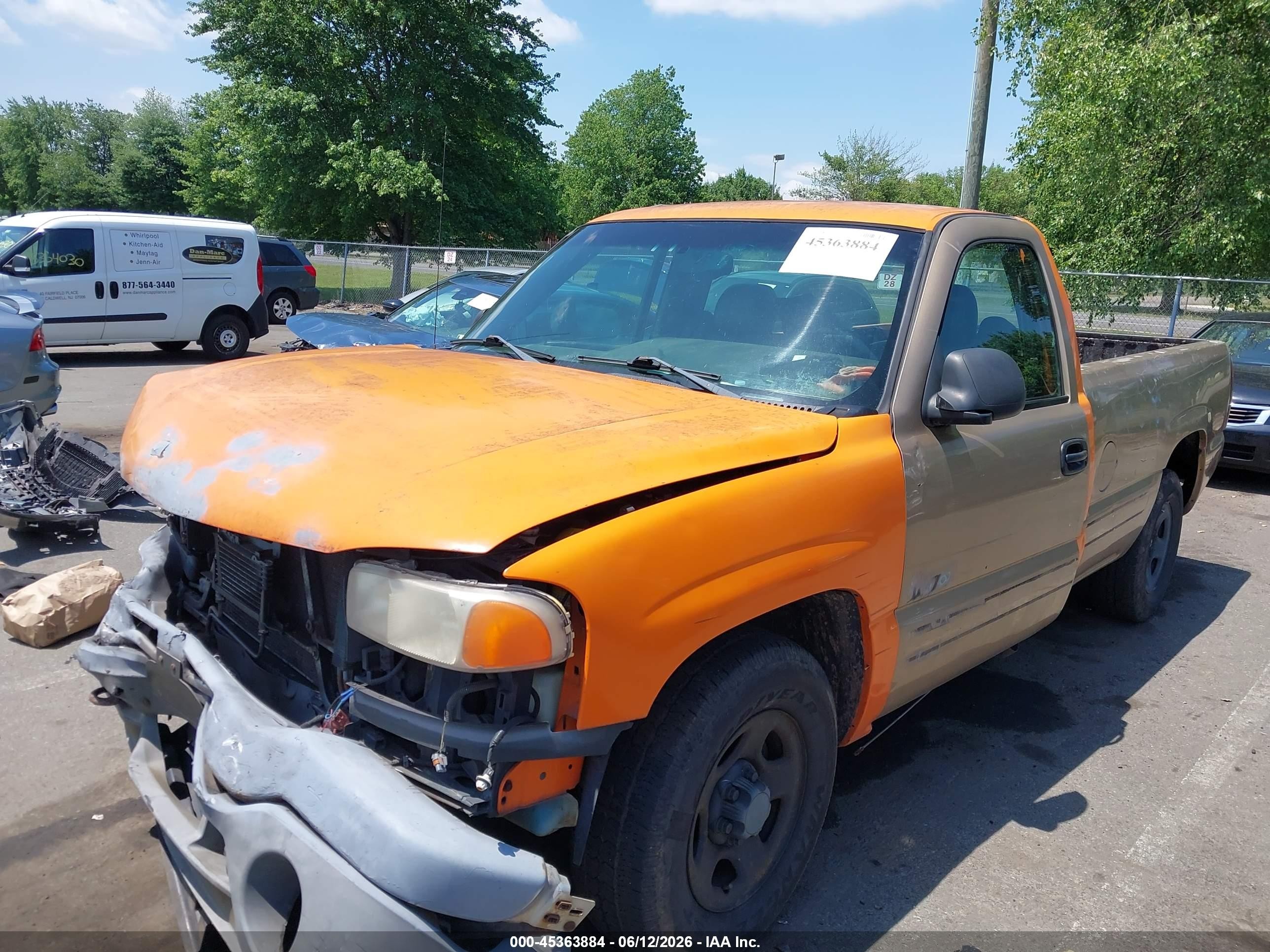 2003 Gmc Sierra 1500 Work Truck Orange vin: 1GTEC14X03Z234648