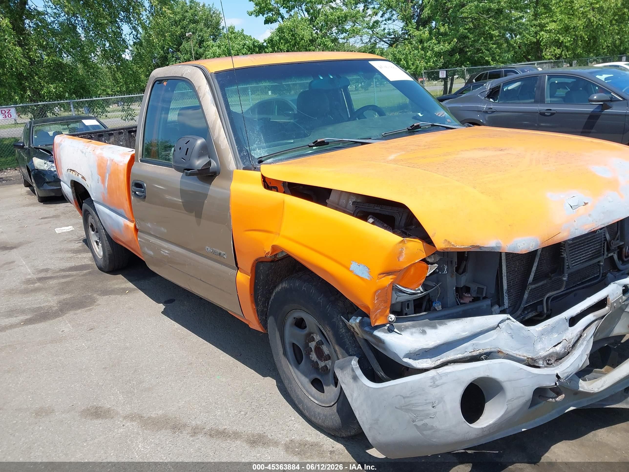 2003 Gmc Sierra 1500 Work Truck Orange vin: 1GTEC14X03Z234648