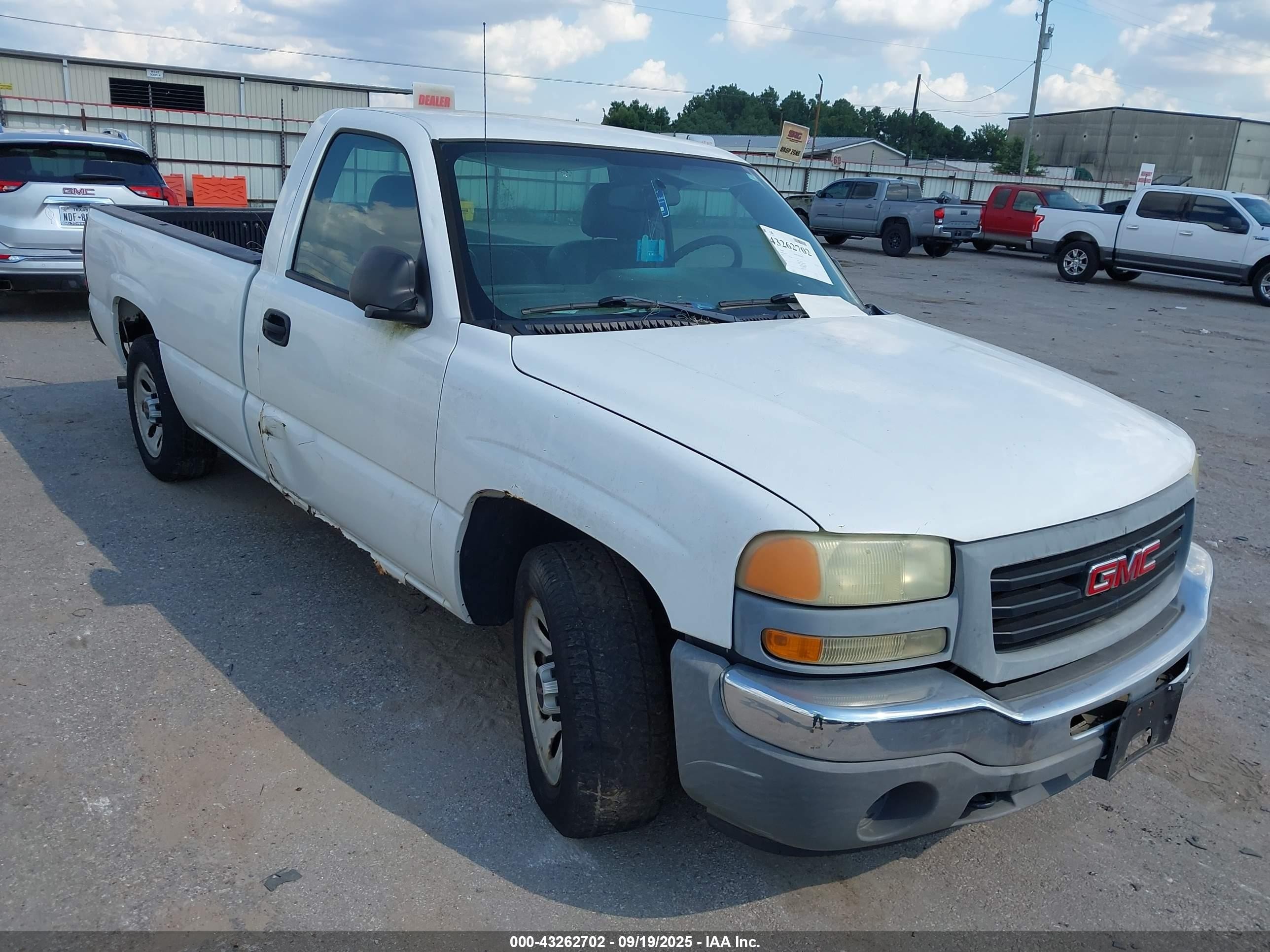 2005 Gmc Sierra 1500 Work Truck Белый vin: 1GTEC14X05Z218355