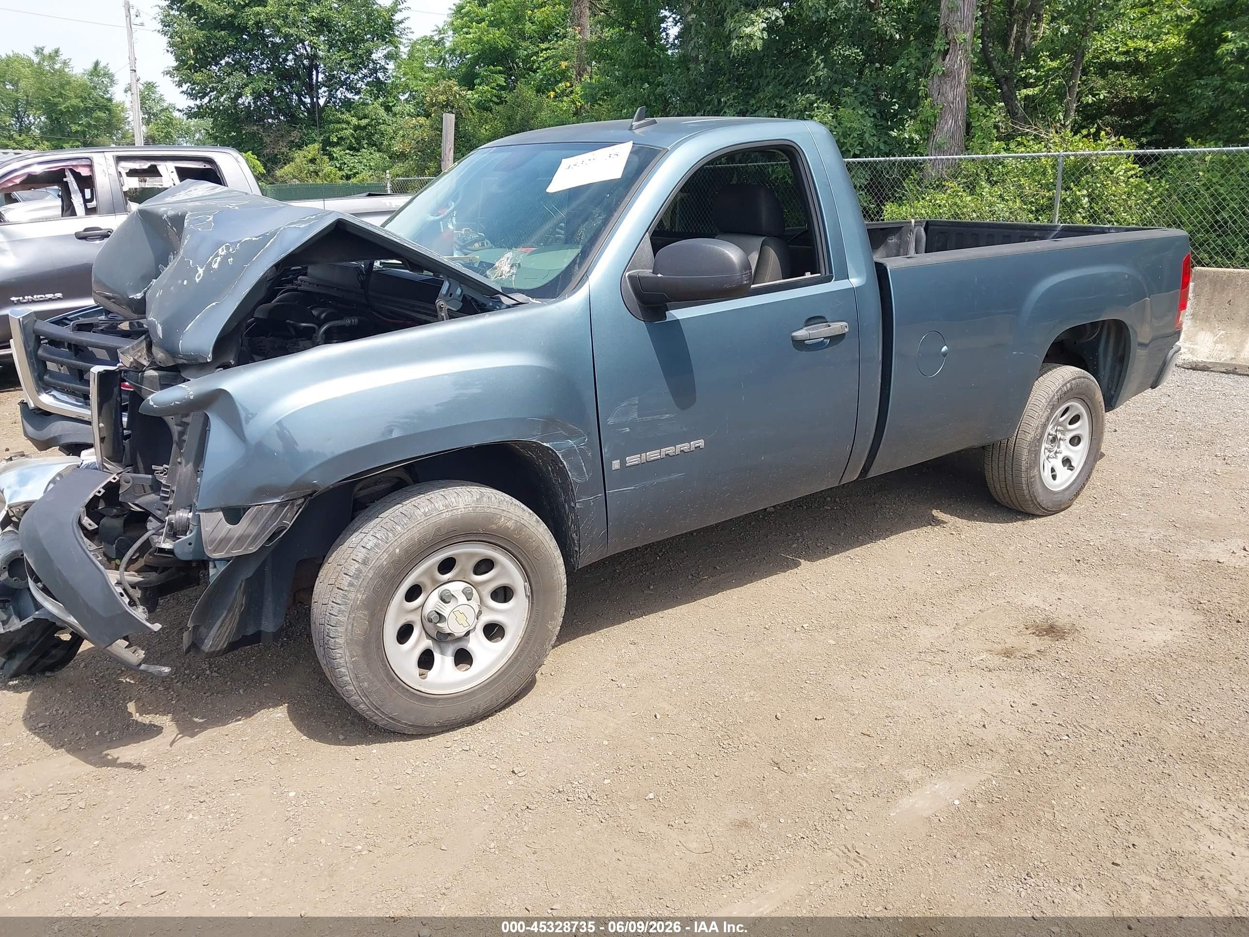 2008 Gmc Sierra 1500 Work Truck Blue vin: 1GTEC14X18Z270727