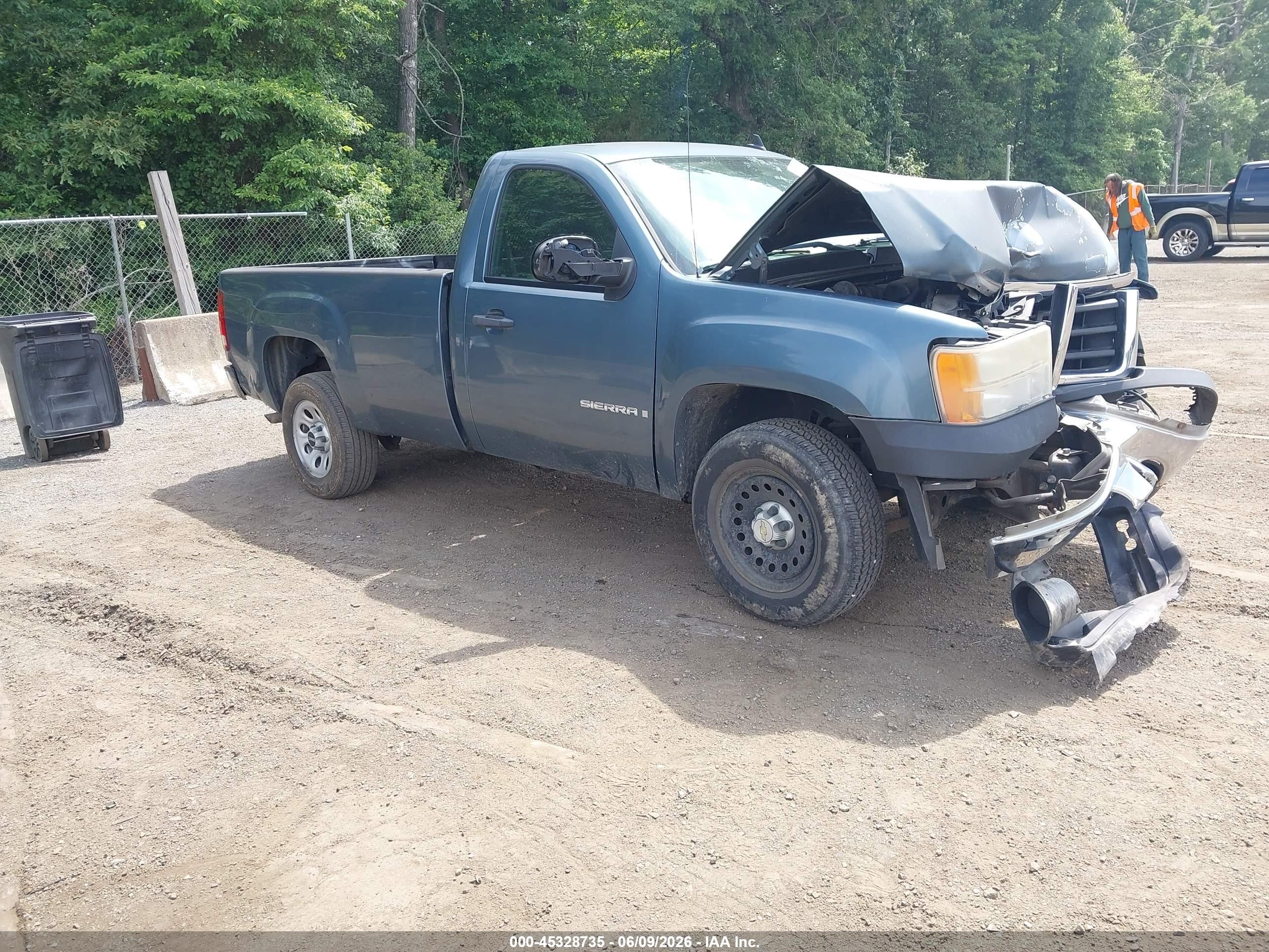 2008 Gmc Sierra 1500 Work Truck Blue vin: 1GTEC14X18Z270727