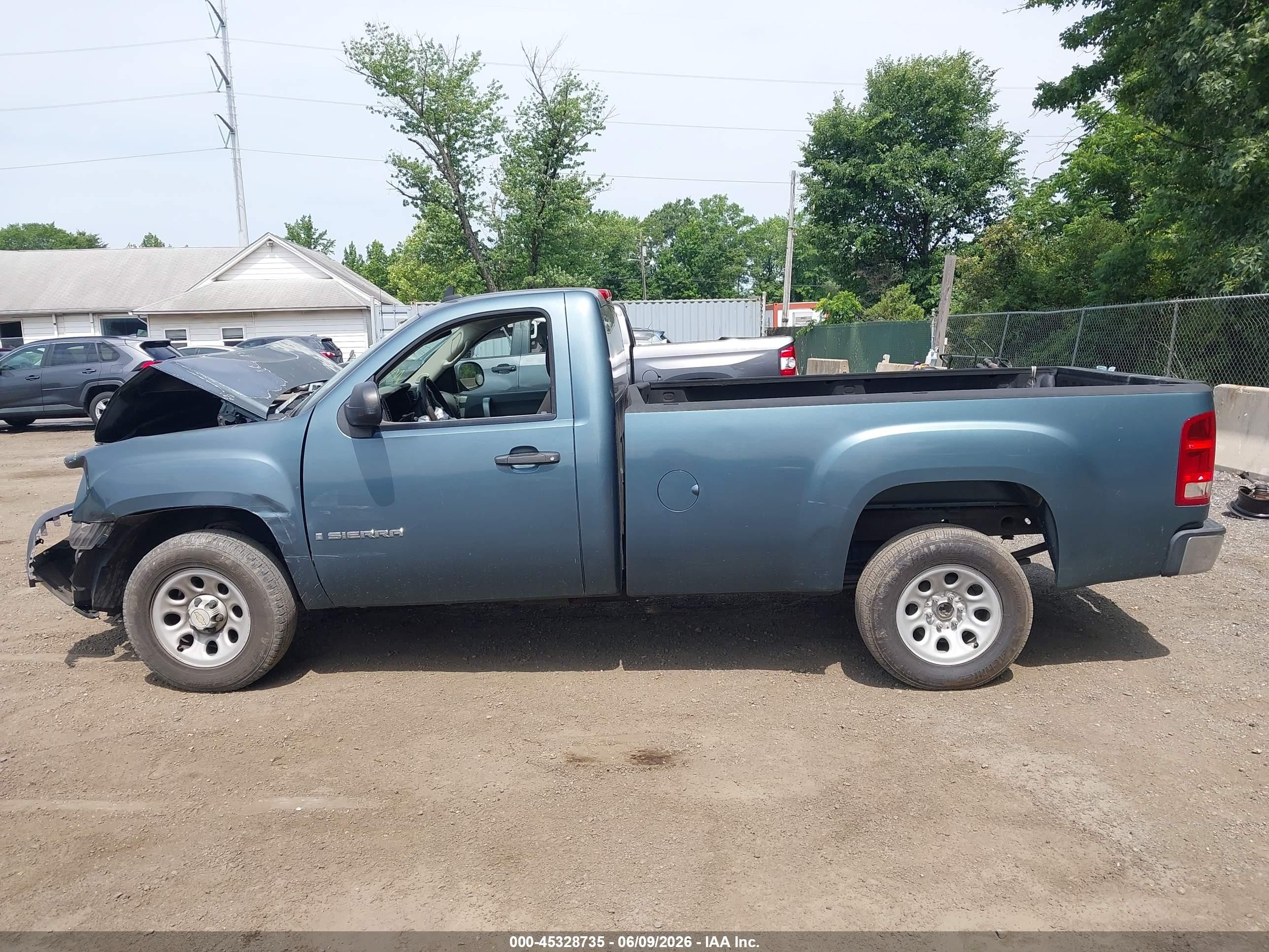 2008 Gmc Sierra 1500 Work Truck Blue vin: 1GTEC14X18Z270727
