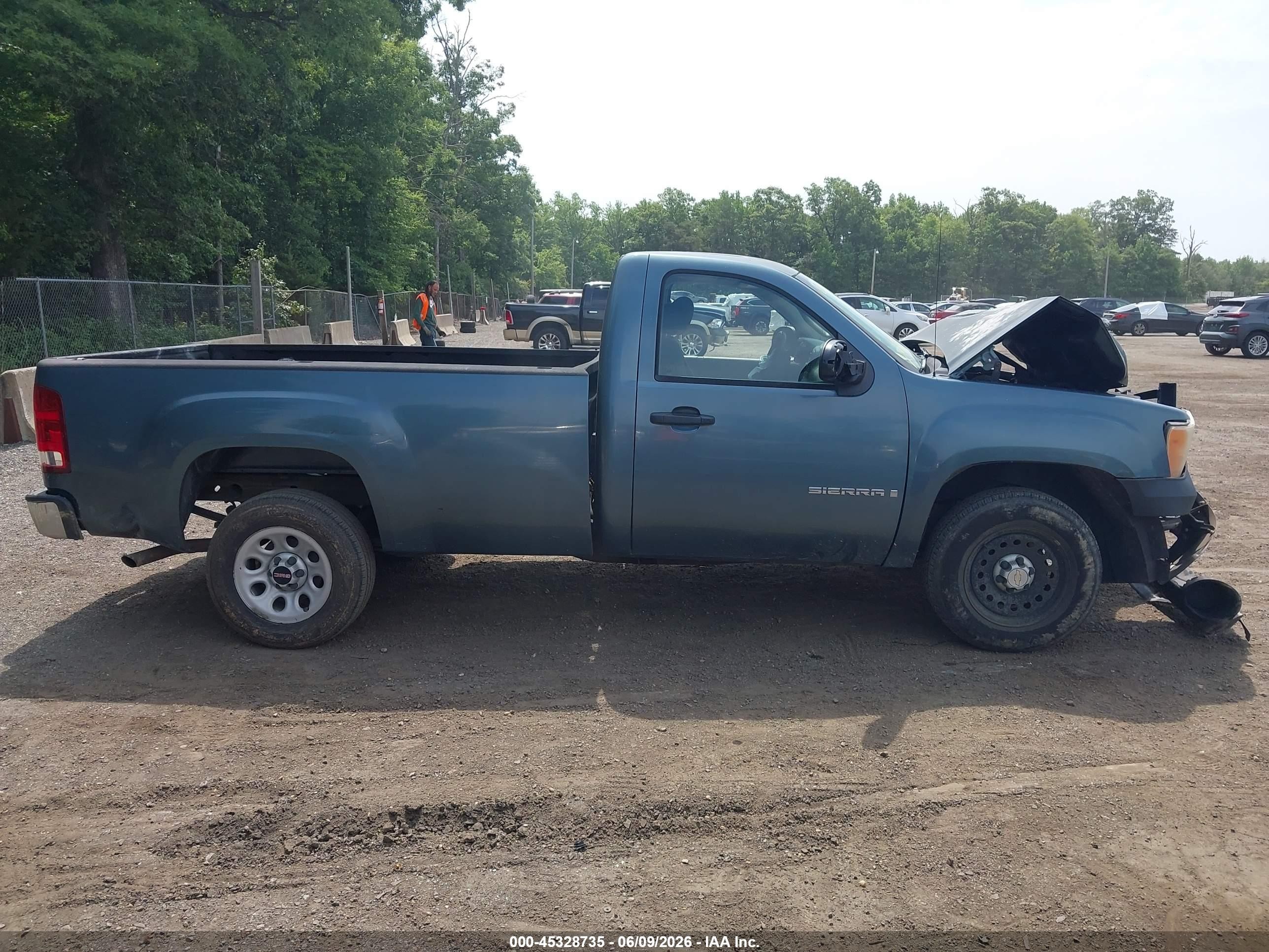 2008 Gmc Sierra 1500 Work Truck Blue vin: 1GTEC14X18Z270727