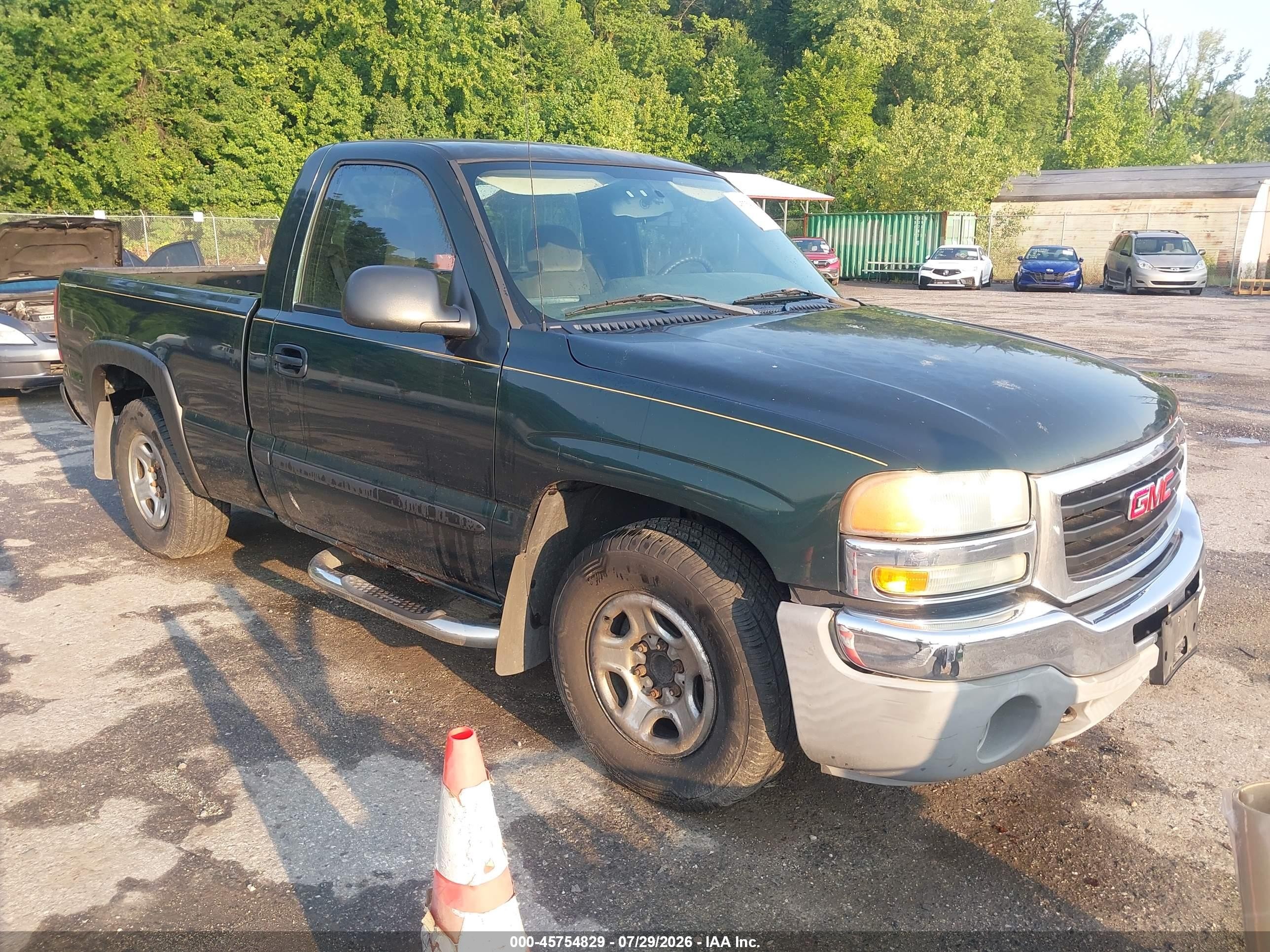 2004 Gmc Sierra 1500   Green vin: 1GTEC14X34Z167190